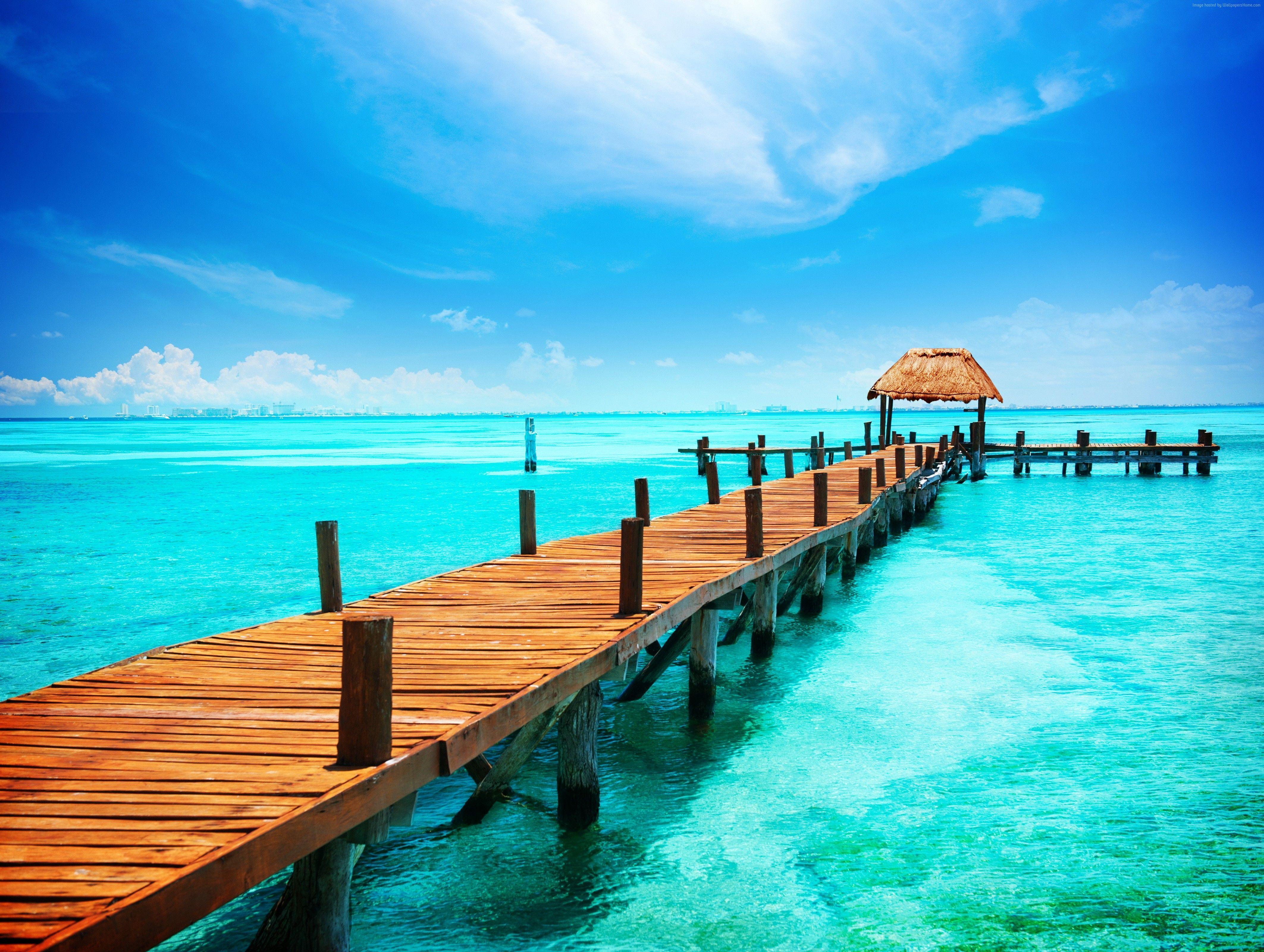Wallpaper Cancun, Mexico, Best beaches of tourism, travel