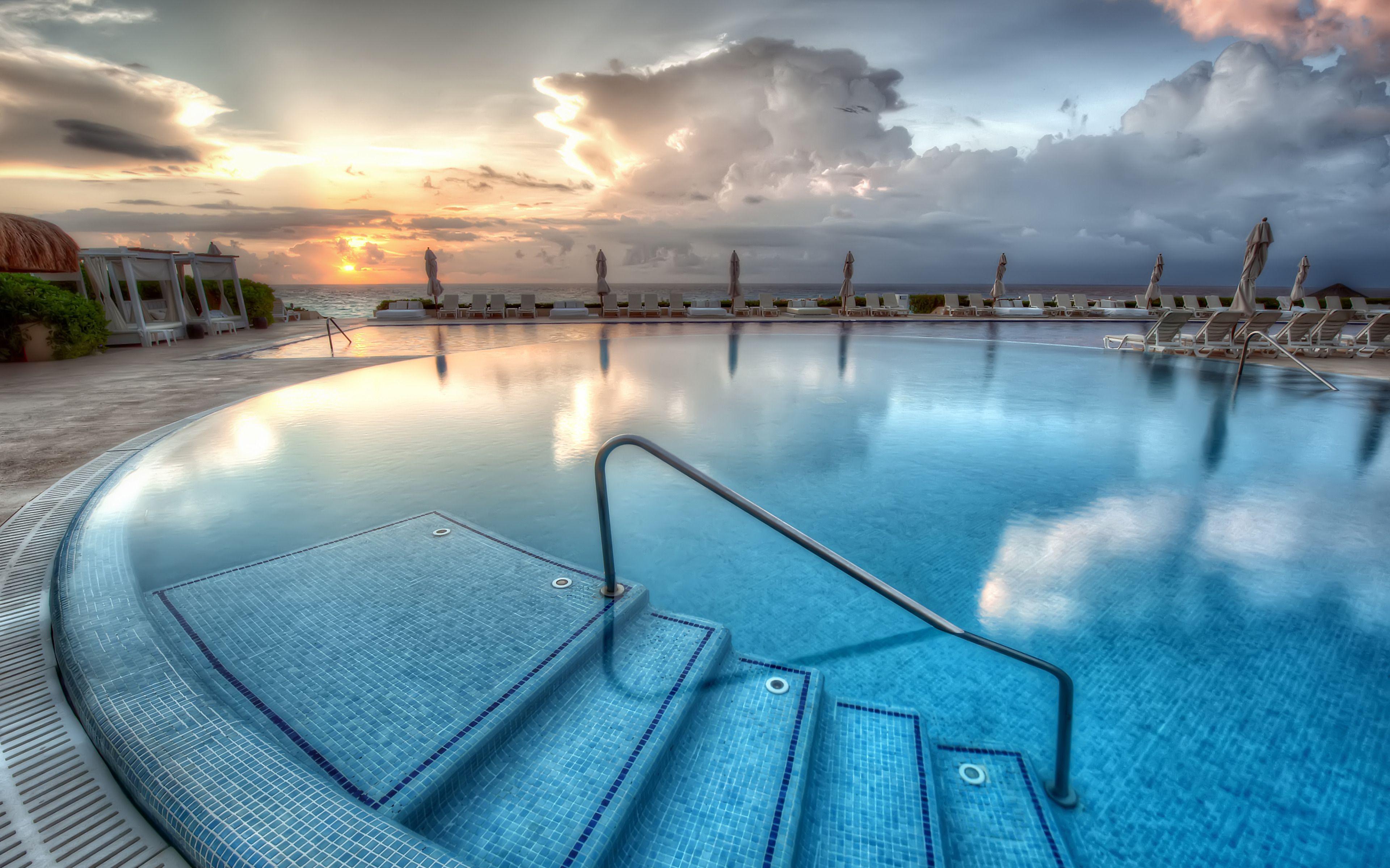 Live Aqua Resort Pool, Cancun, Mexico widescreen wallpaper. Wide