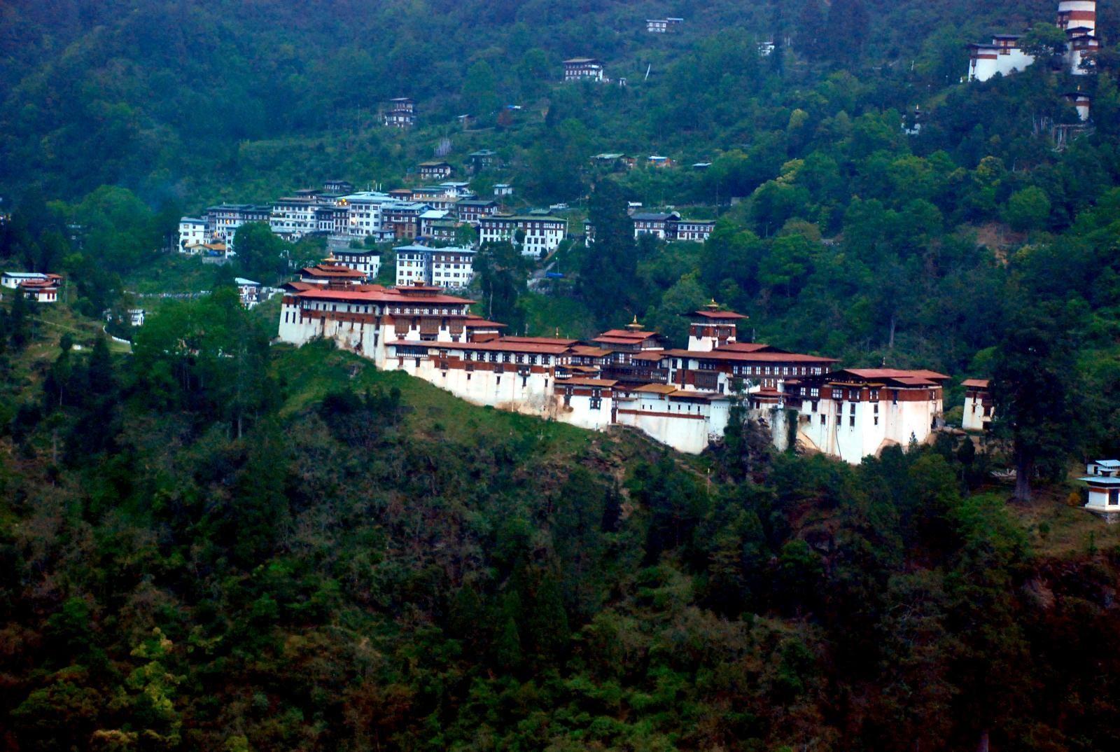 bhutan houses in the forest. HD Windows Wallpaper