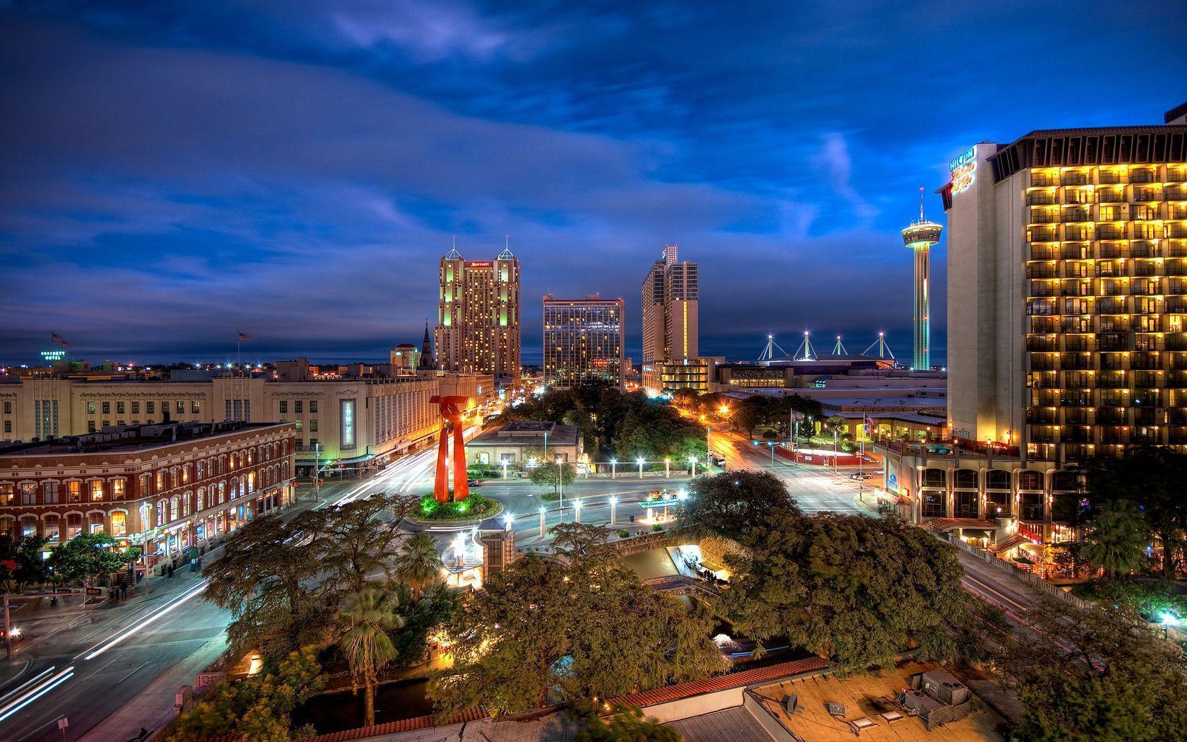 Image detail for -Download wallpaper San Antonio, Texas, night