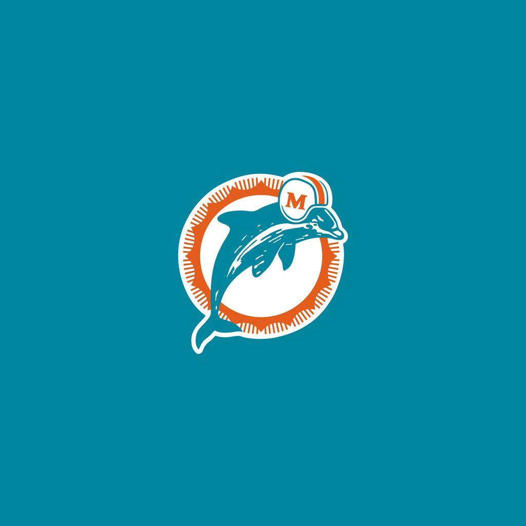 iPad Wallpaper with the Miami Dolphins Team Logos