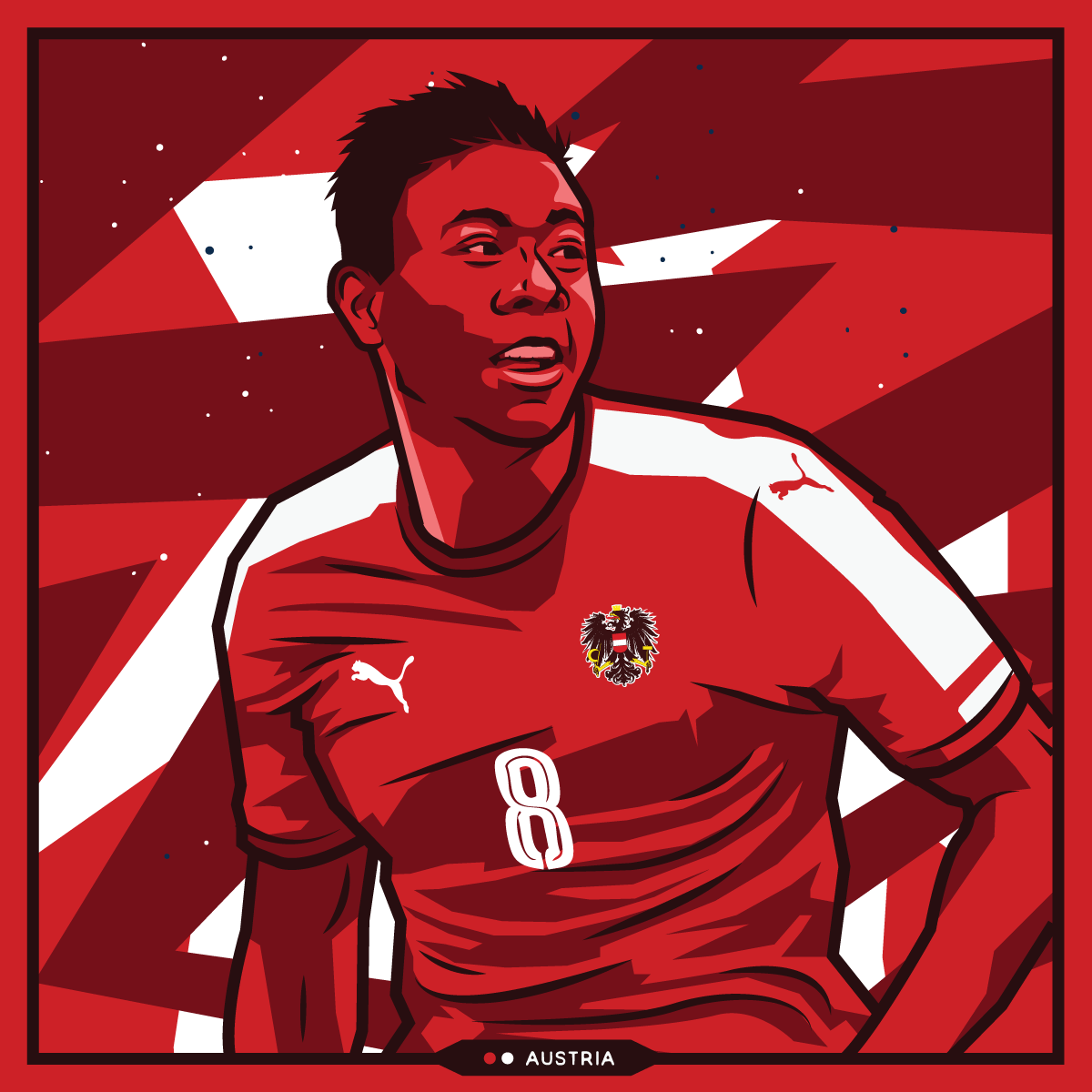 Euro 2016 Alaba by Kieran Carroll Design