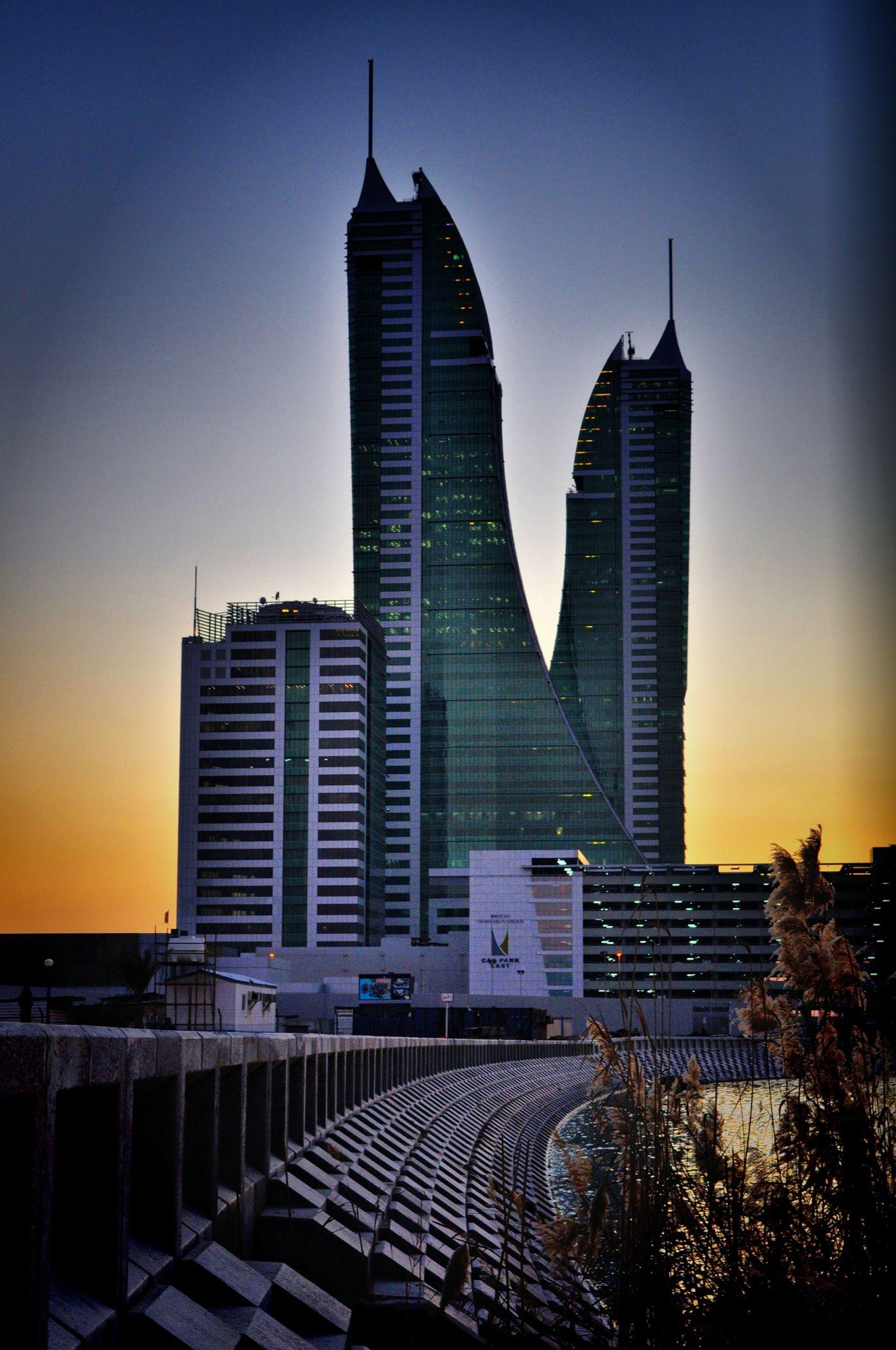 bahrain skyscrapers. HD Windows Wallpaper