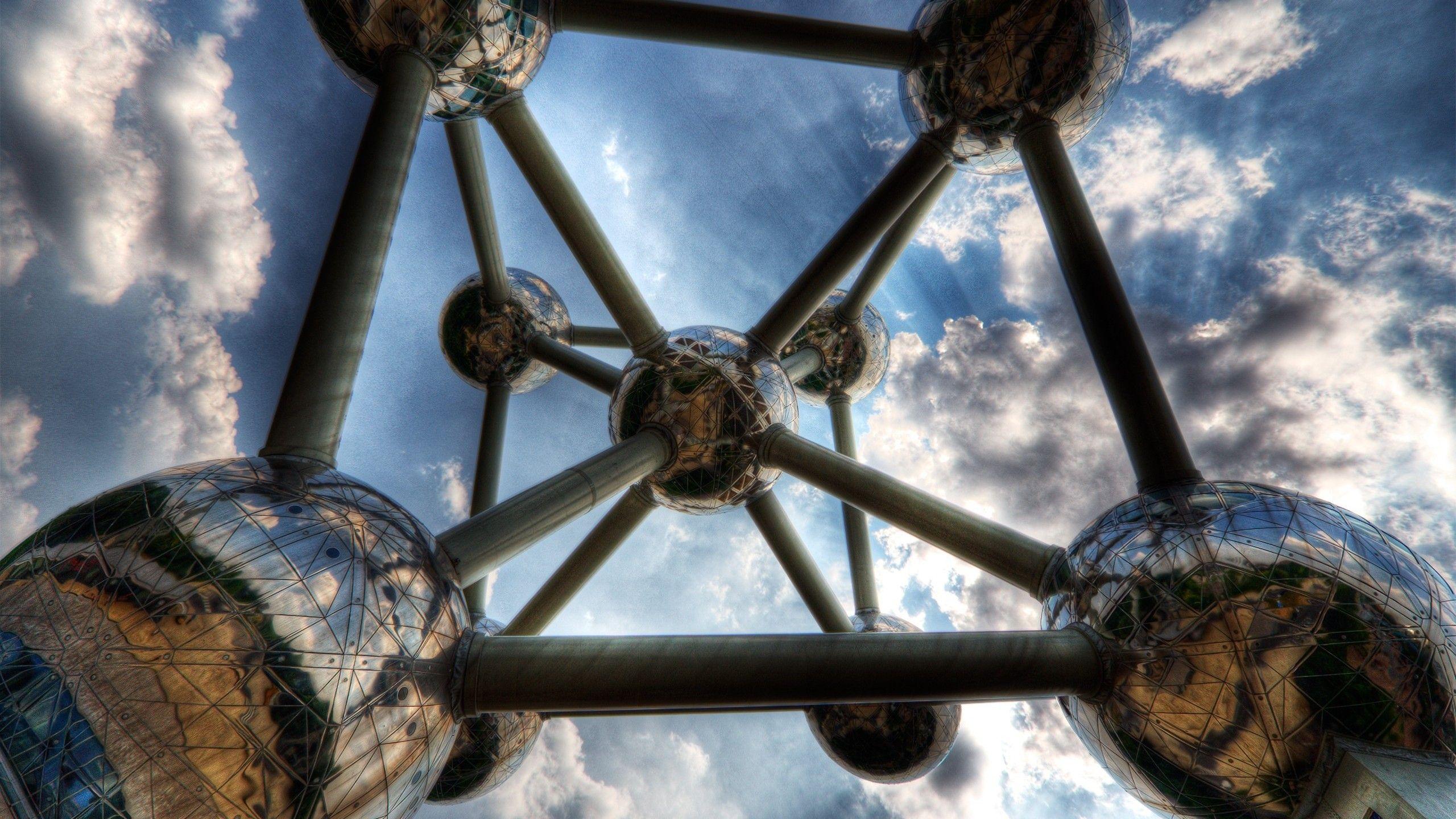 abstract, Atomium, Architecture, Belgium, Brussels Wallpaper HD