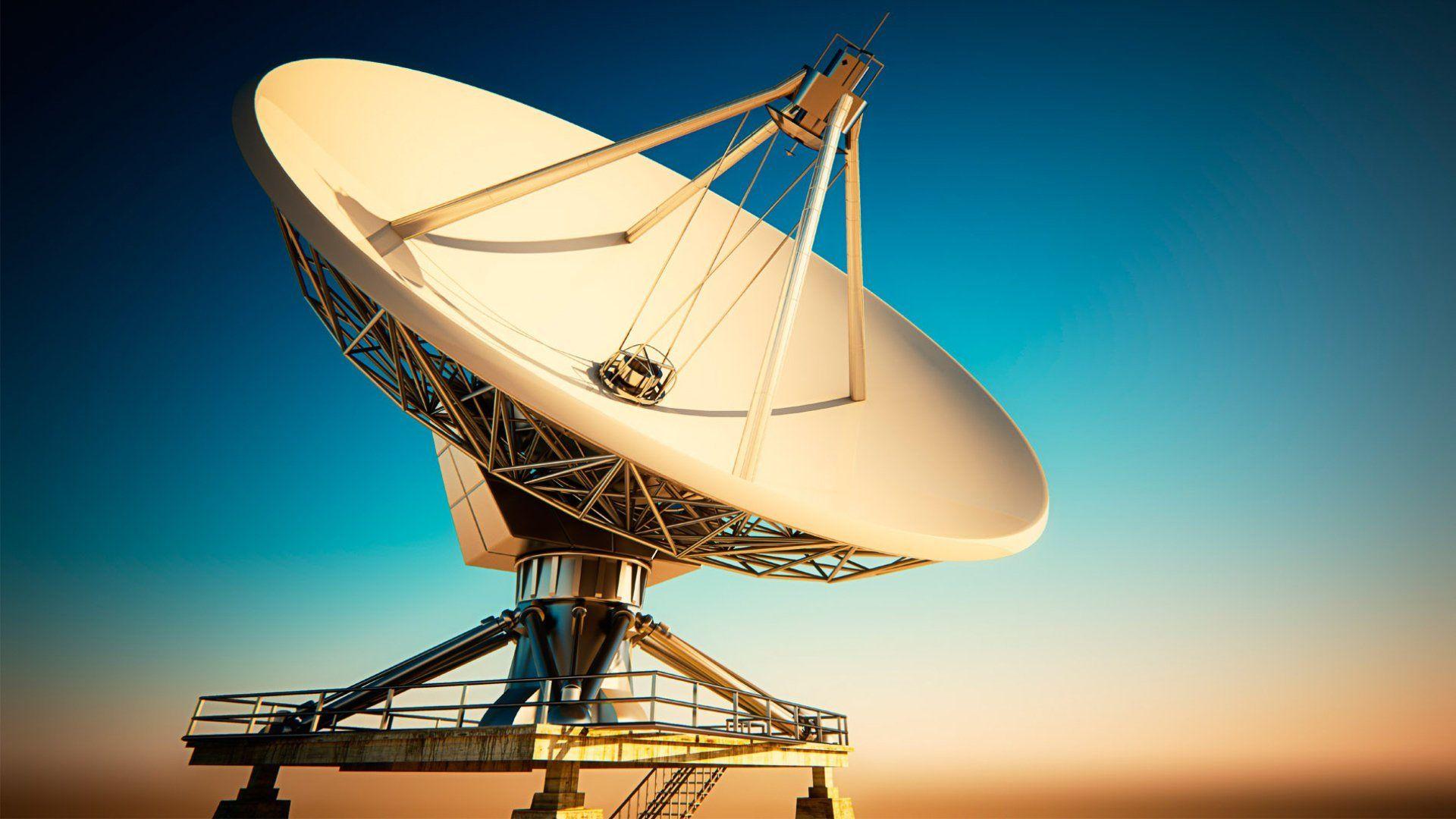 satellite dish sky communication HD wallpaper