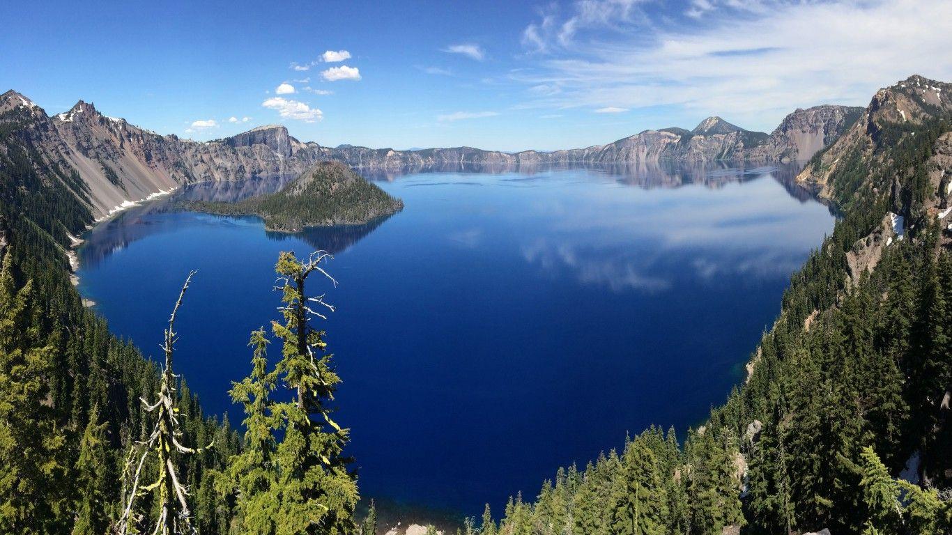 Crater Lake National Park Oregon Desktop HD Wallpaper For Pc