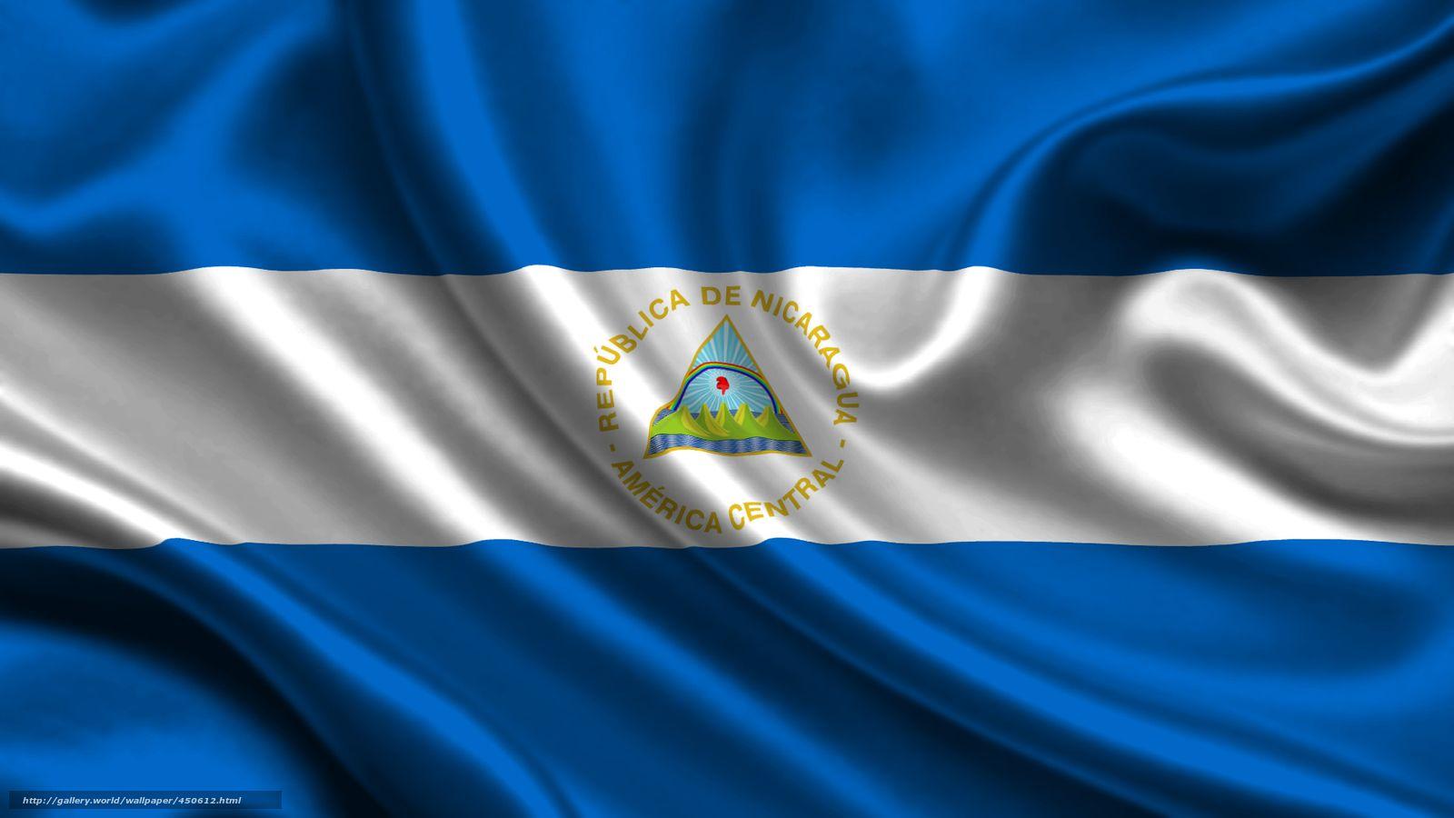 Download wallpaper Nicaragua, Atlas, flag, nicaragua free desktop