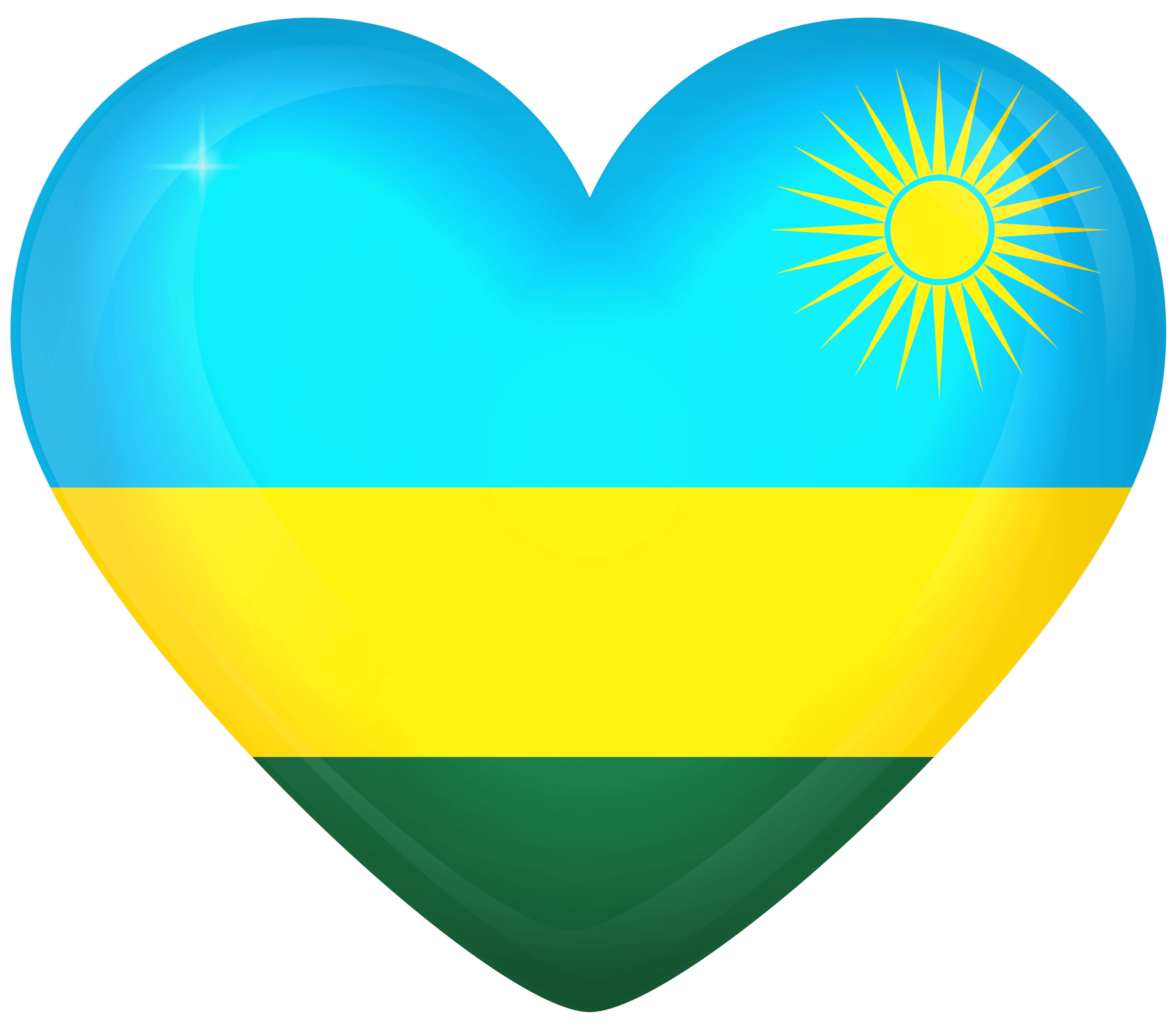 Rwanda Large Heart Flag Quality