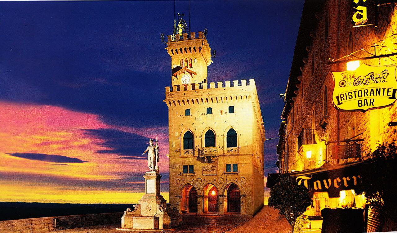 Wallpaper Fortification Republic of San Marino night time Cities