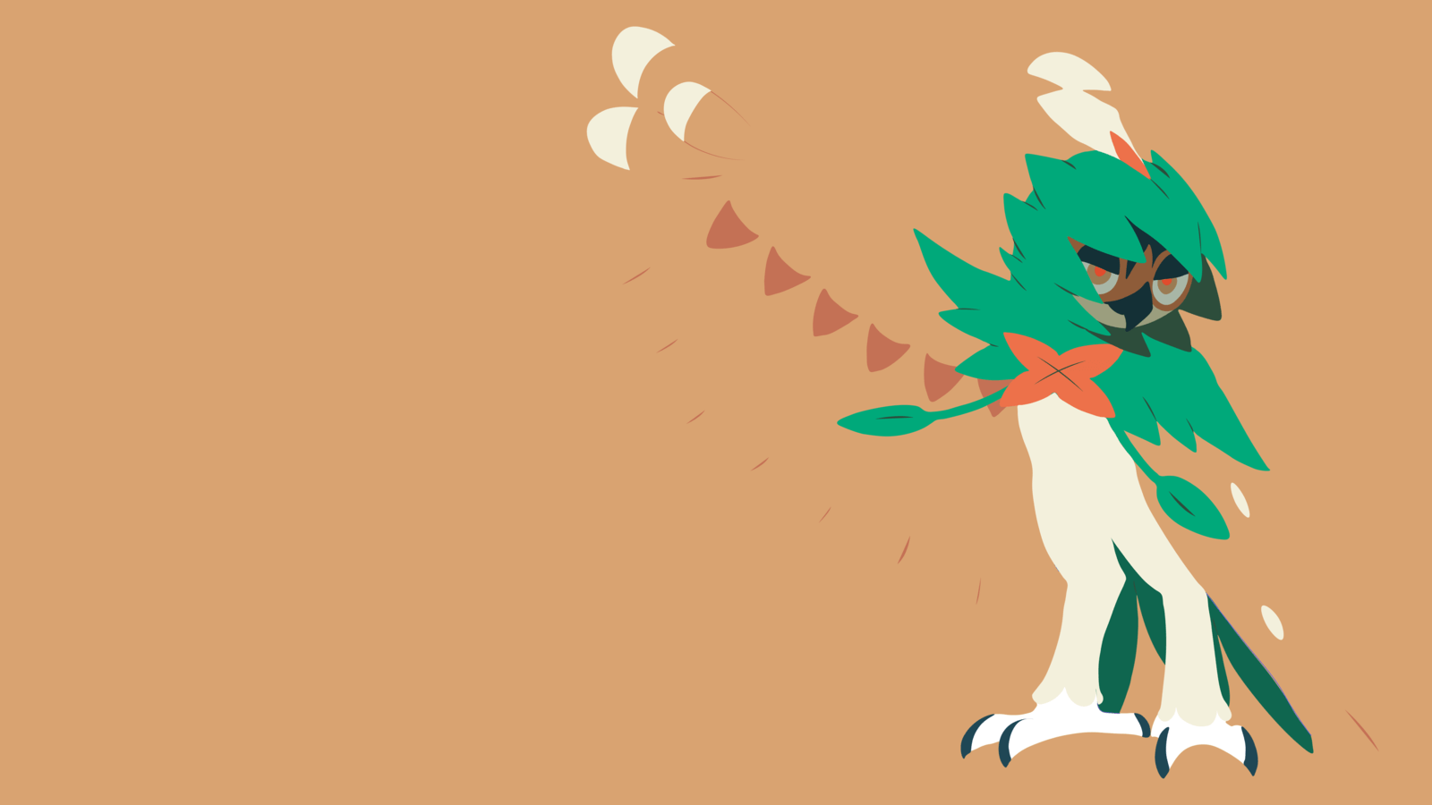 Decidueye Vector Wallpaper [Brown]