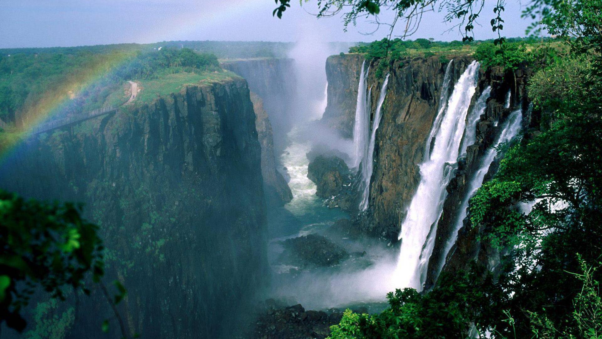 victoria falls between zambia and zimbabwe HD photo 7. HD