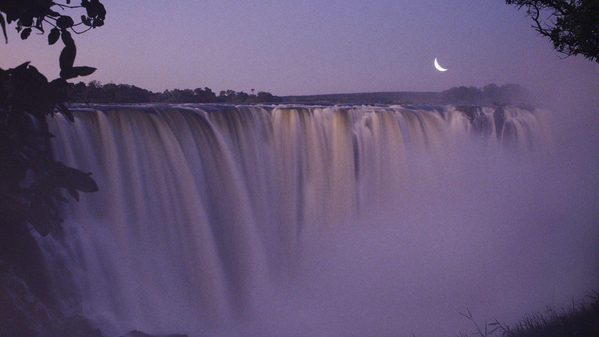Waterfalls: Victoria Zimbabwe Falls Beautiful 3D Nature Wallpaper