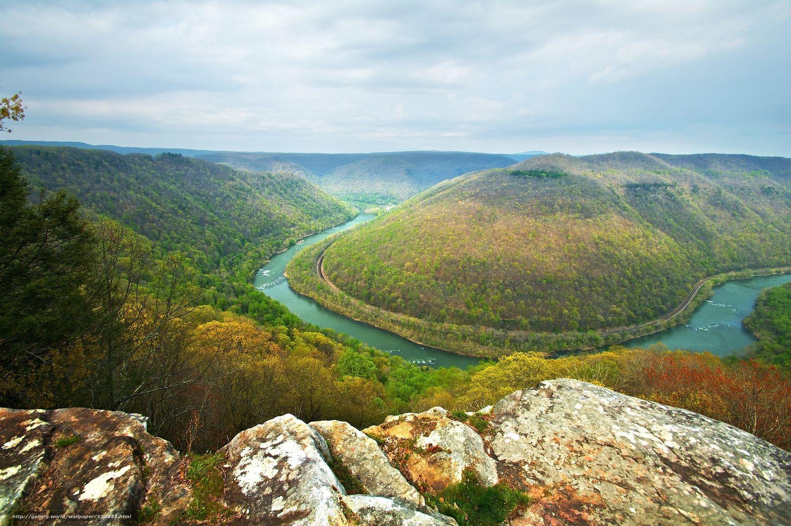 Download wallpaper New River Gorge, Grandview State Park, West