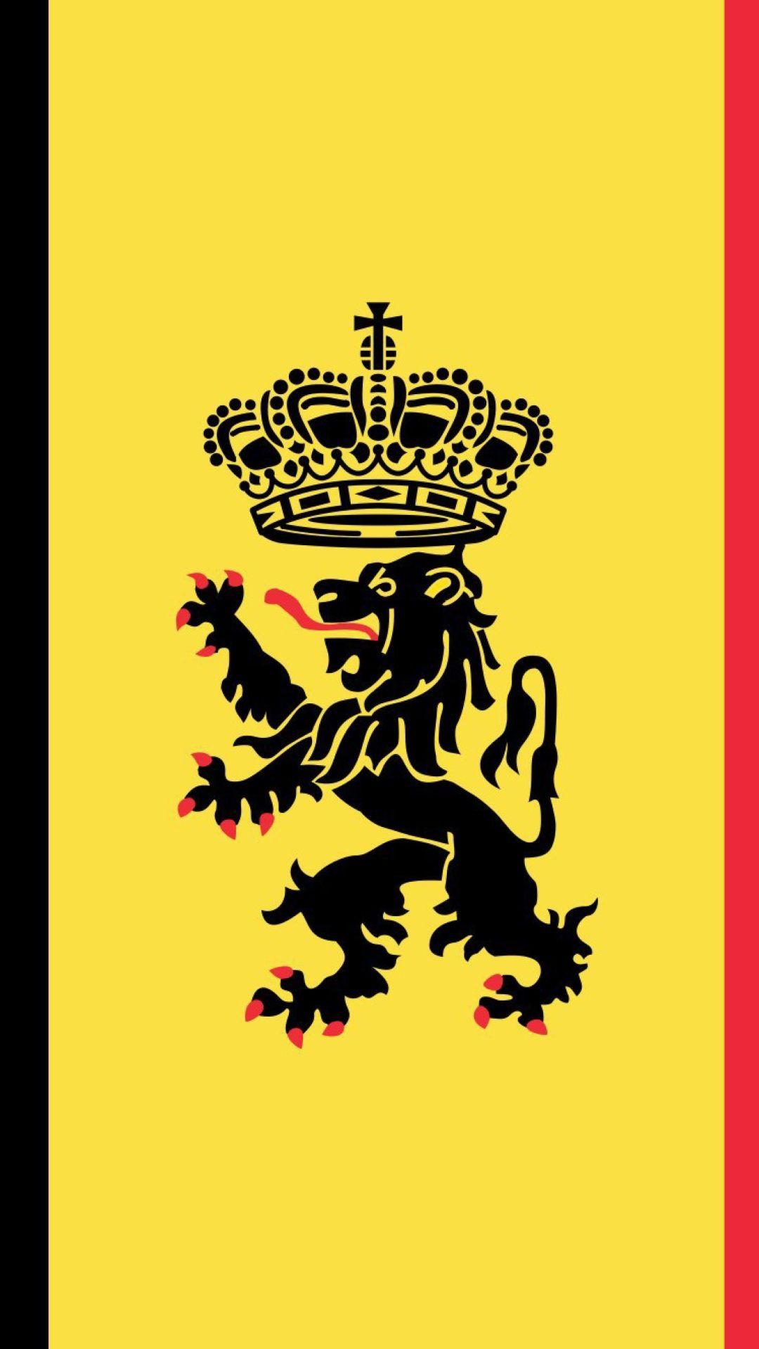 Belgium flag and gerb iphone wallpaper
