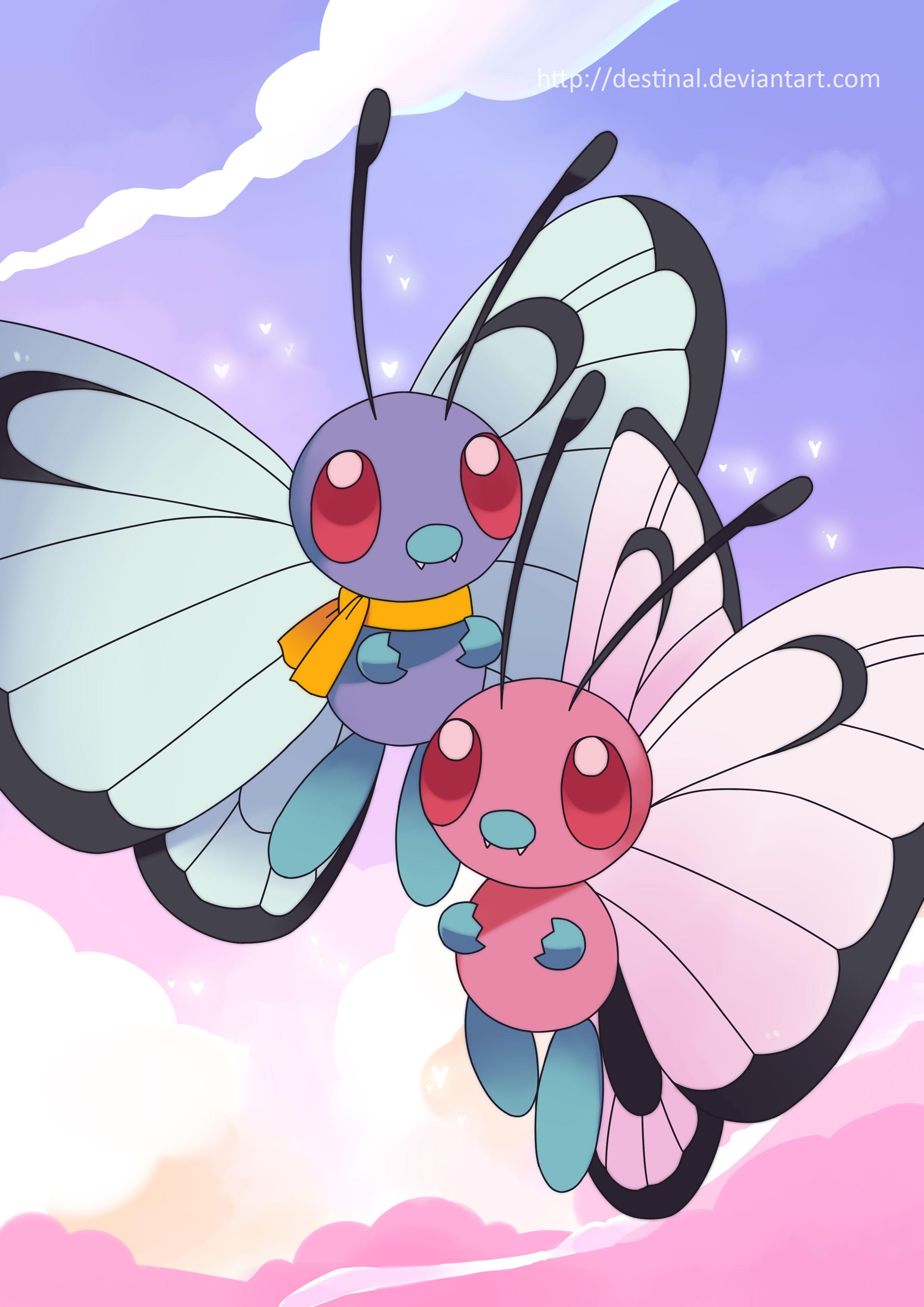 Butterfree Duo Poster By Crystal Ribbon