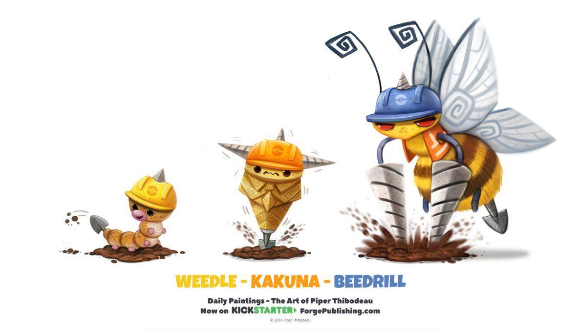 Weedle/ Kakuna/ Beedrill By Cryptid Creations