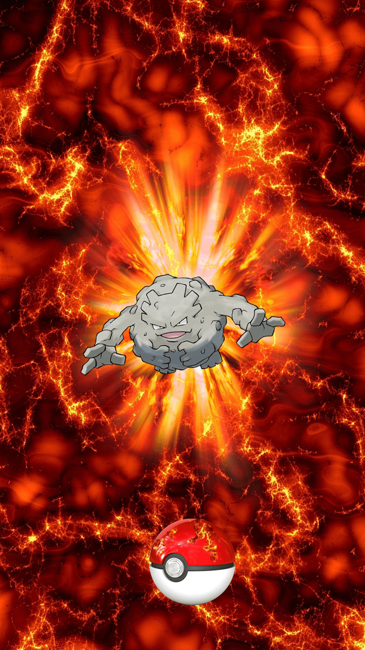 Fire Pokeball Graveler Golone Geodude