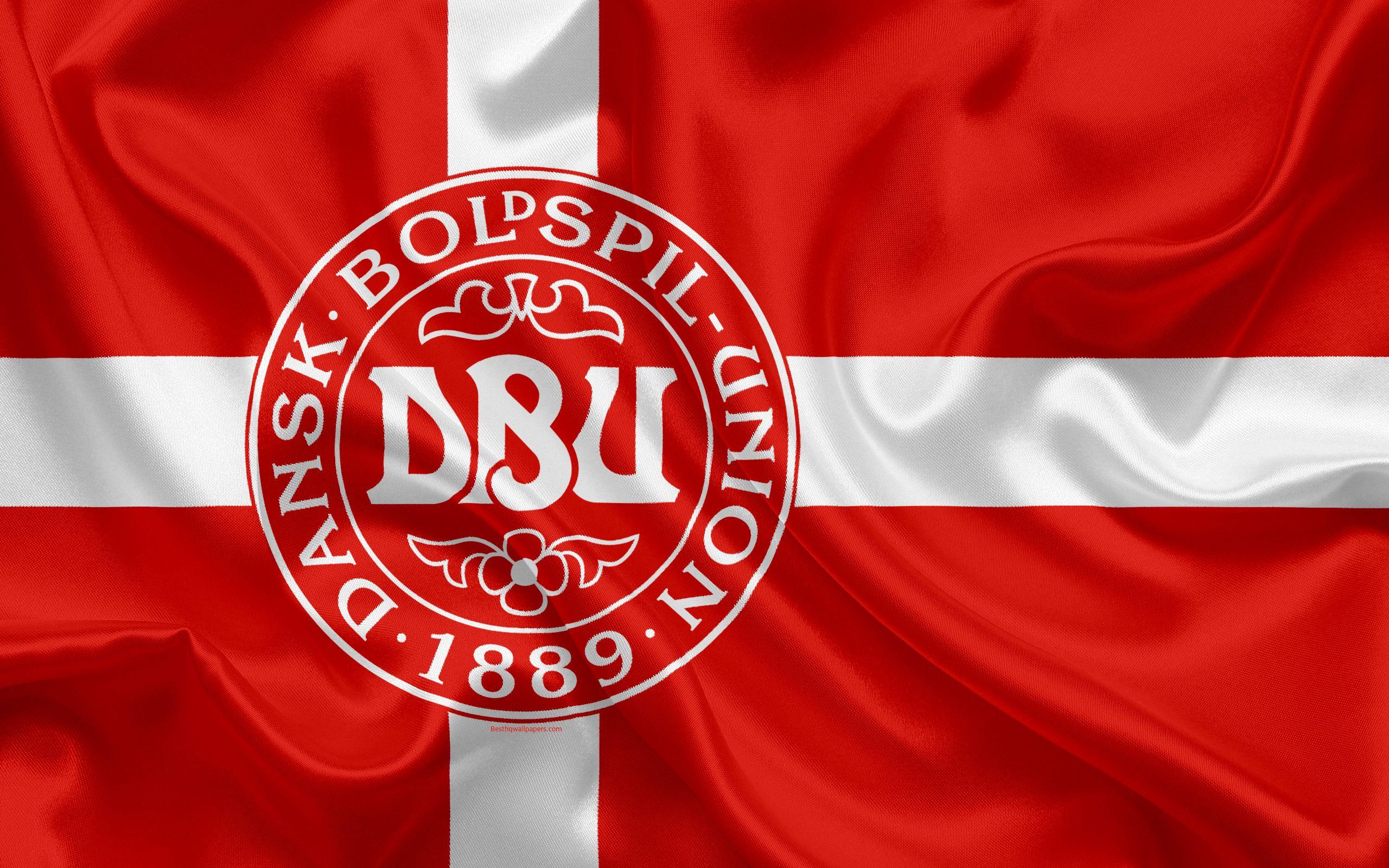 Download wallpaper Denmark national football team, emblem, logo