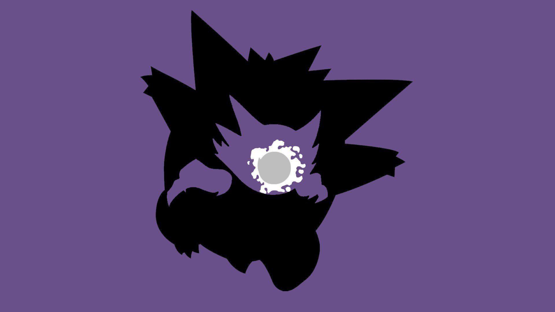 Pokemon, Ghastly, Haunter, Gengar, Simple background, Minimalism