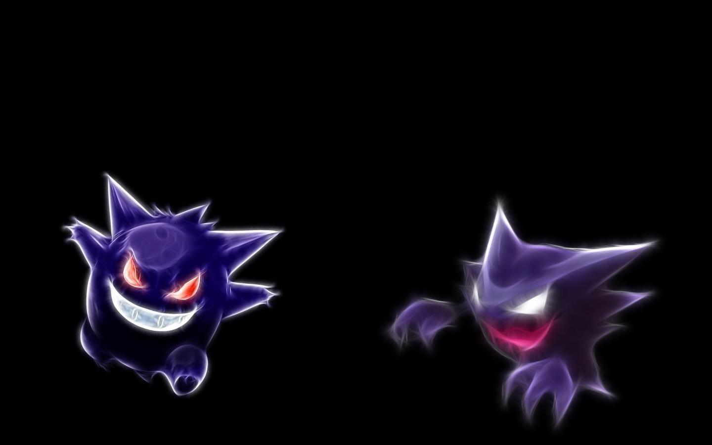 pokemon gengar haunter black background 1440x900 wallpaper High