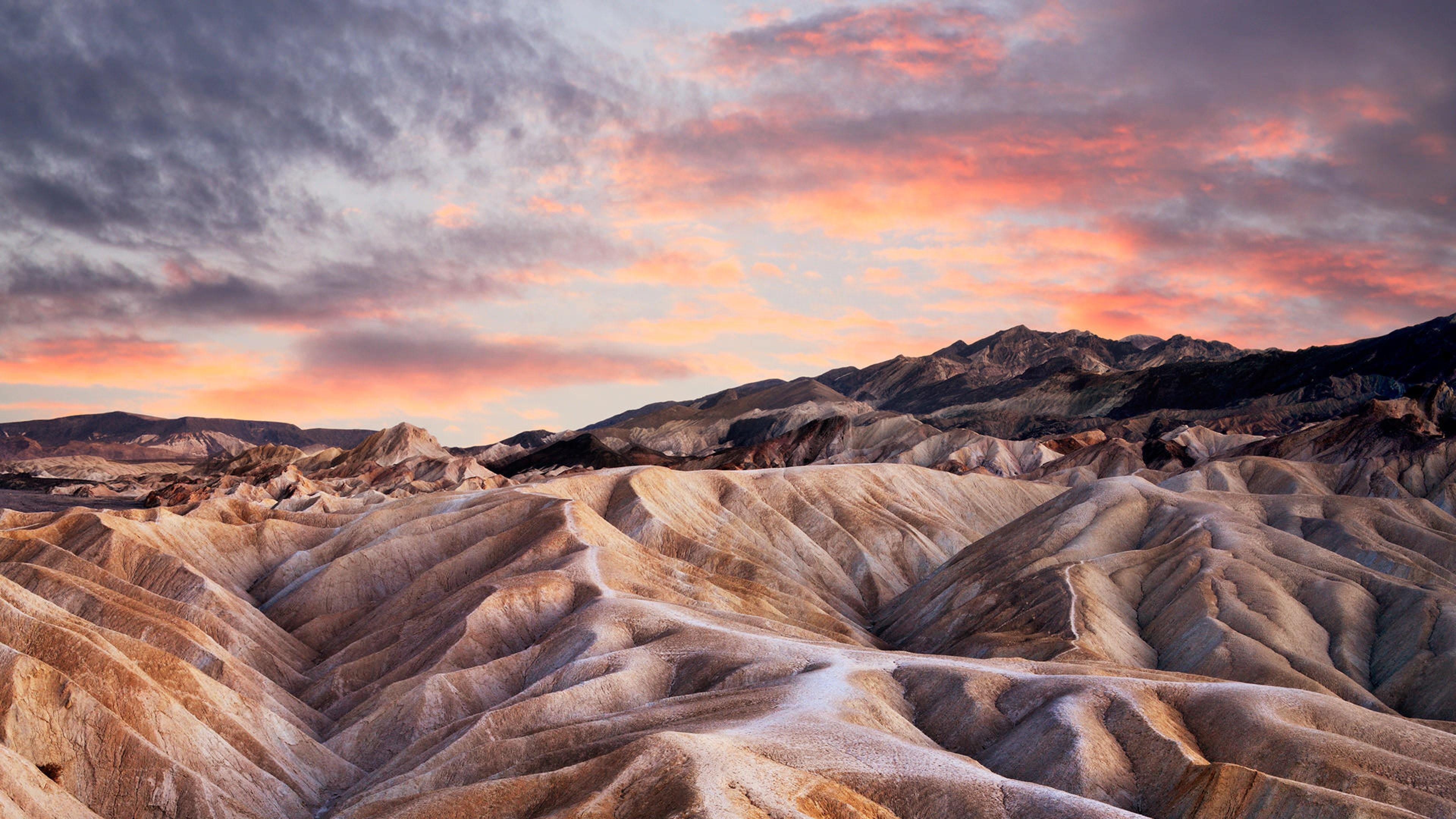 Landscape From Zabriskie Point At Death Valley National Park