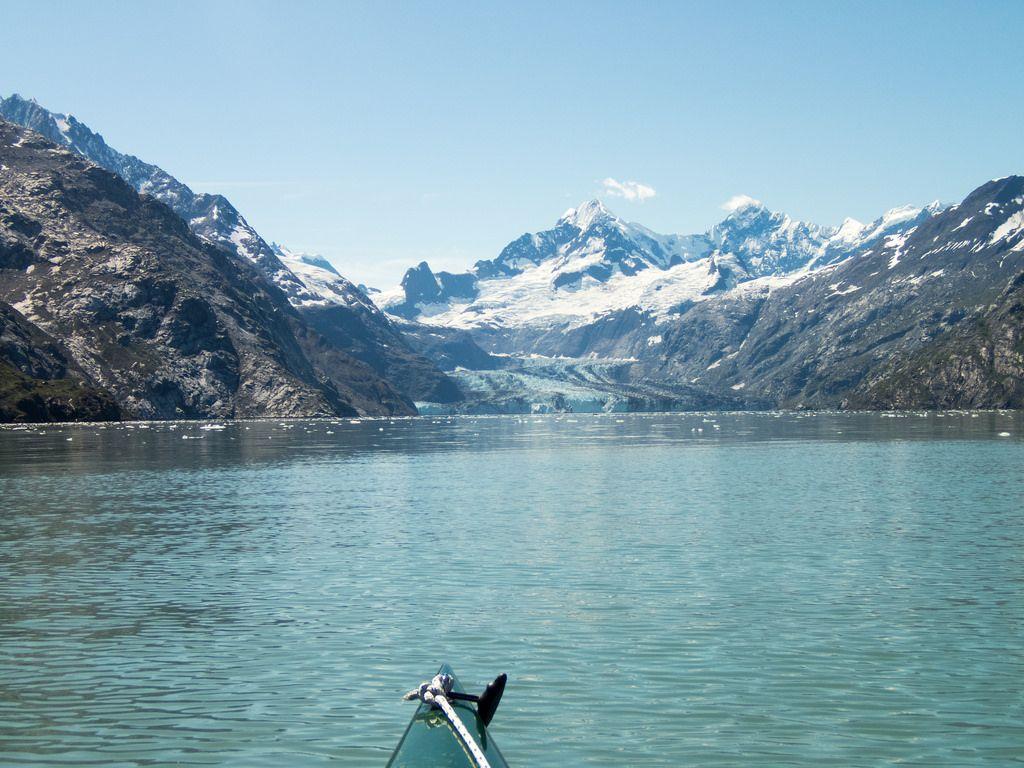 Kayaking into Johns Hopkins Inlet, Glacier Bay National Pa