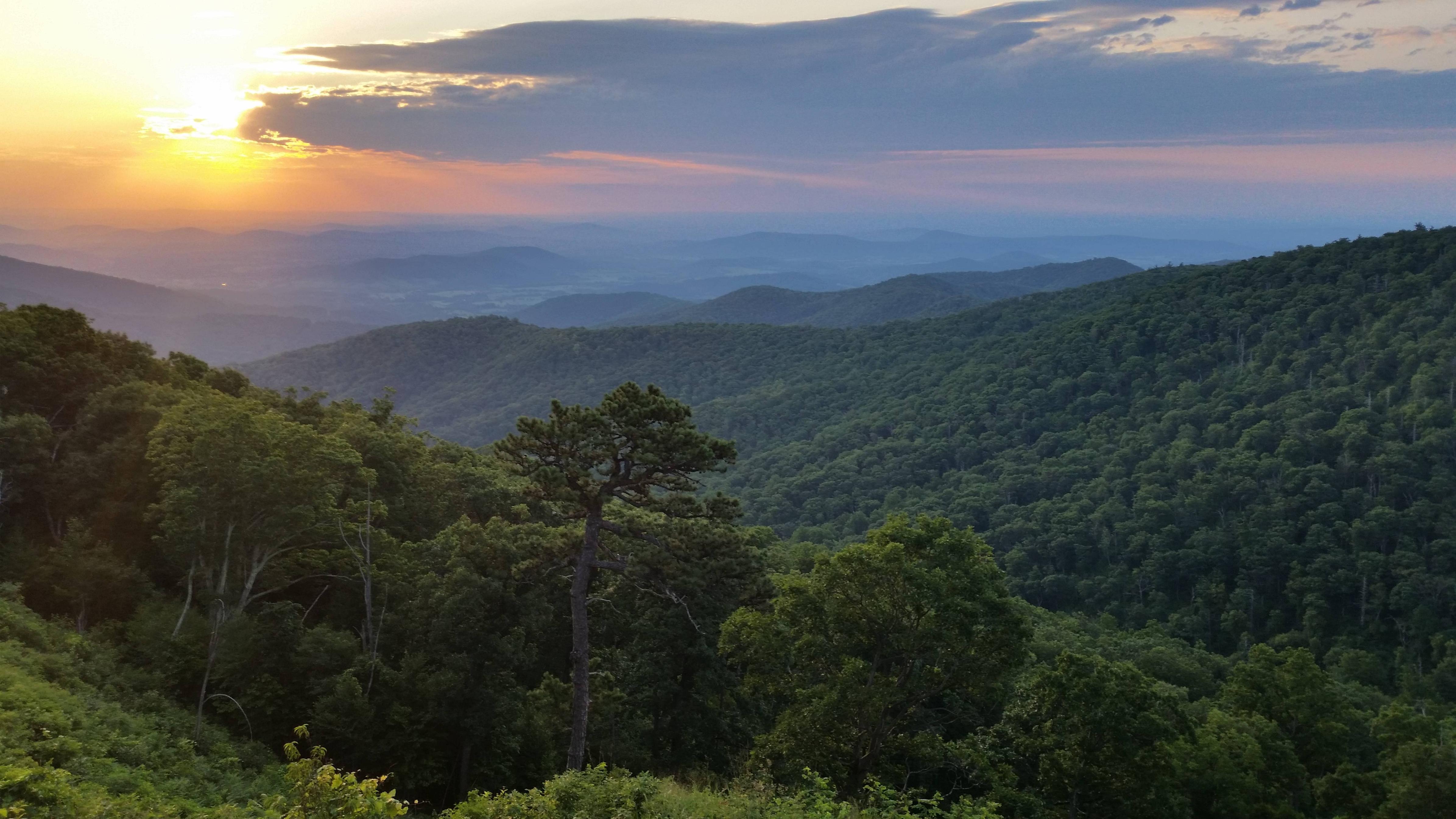 Shenandoah National Park at sunrise.(OC)(5312x2988)