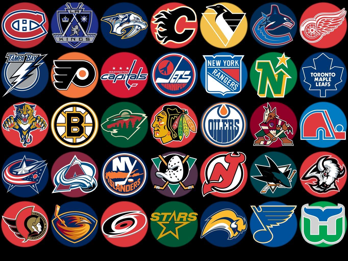 NHL Team Buttons Team Wallpaper