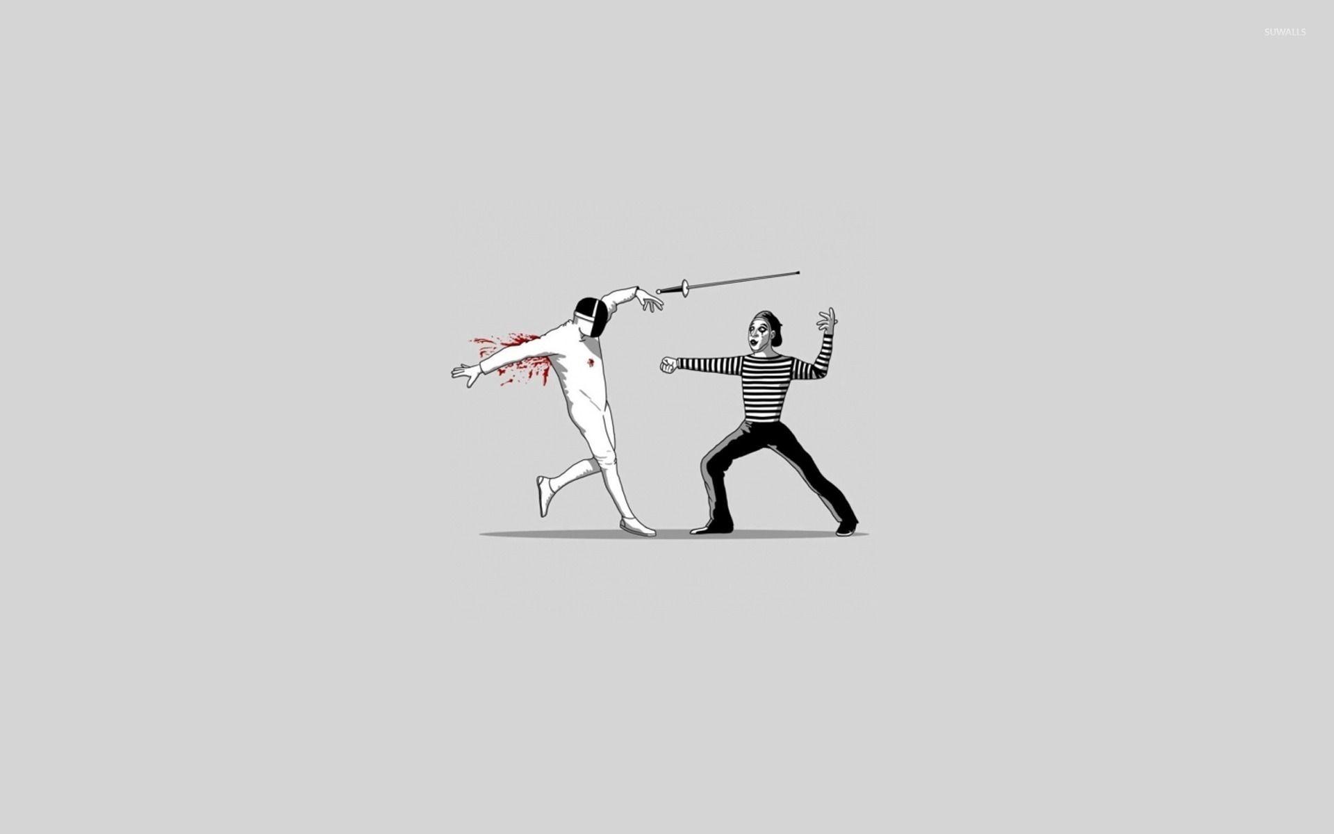 Mime fencing wallpaper wallpaper