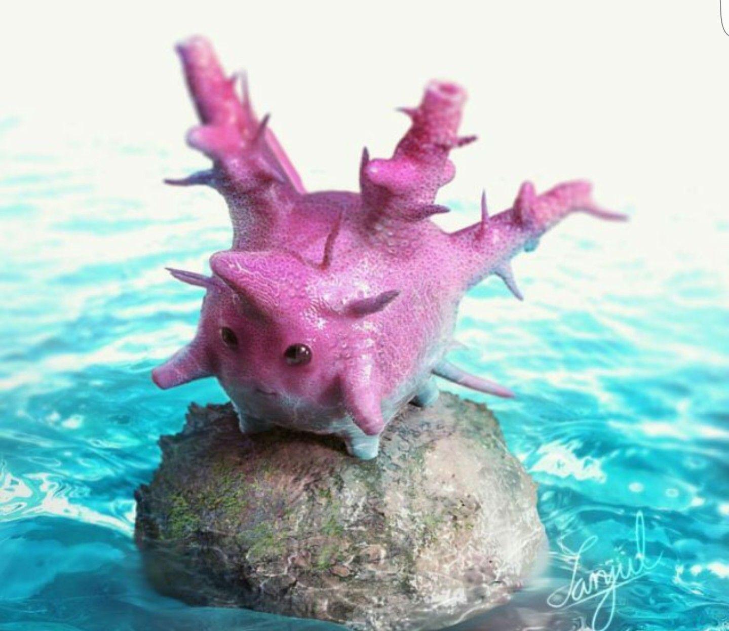 Corsola. Alternative Pokemon Art. Pokémon, Real