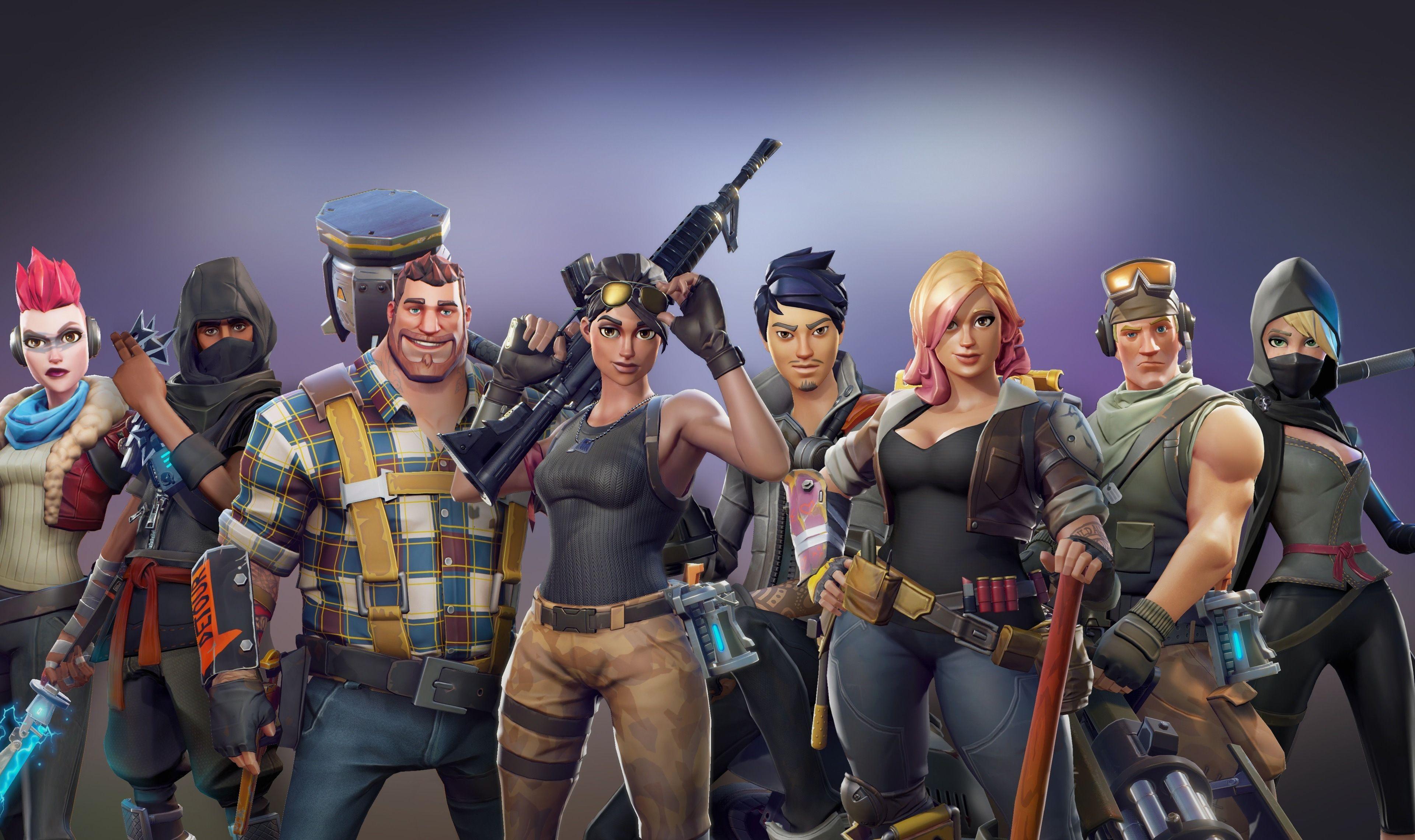 Download 3840x2400 wallpaper all characters, video game, fortnite
