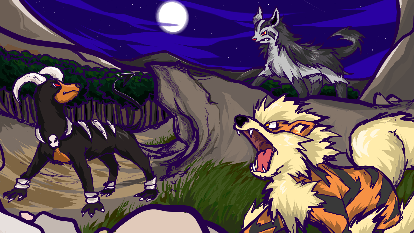 Mightyena, Houndoom, Arcanine