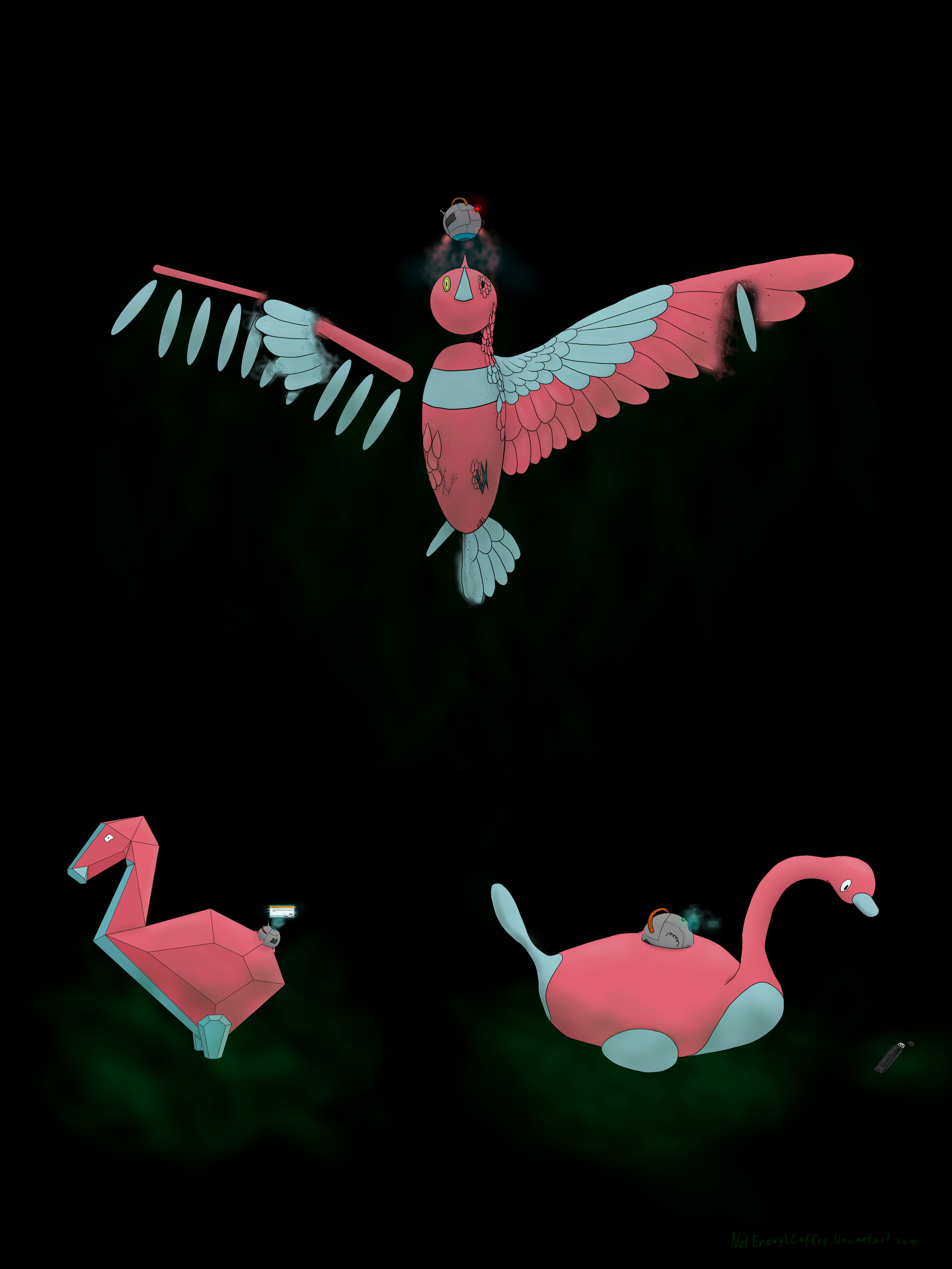 Semi realistic porygon evolution line