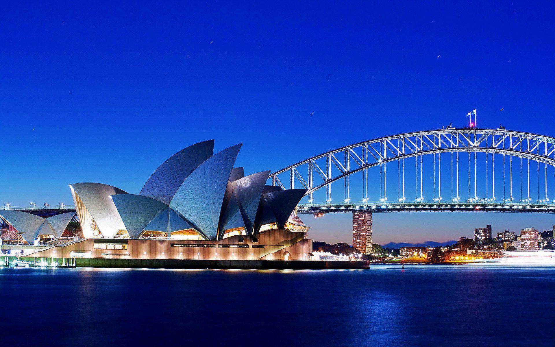 Sydney Opera House and Bridge Wallpaper