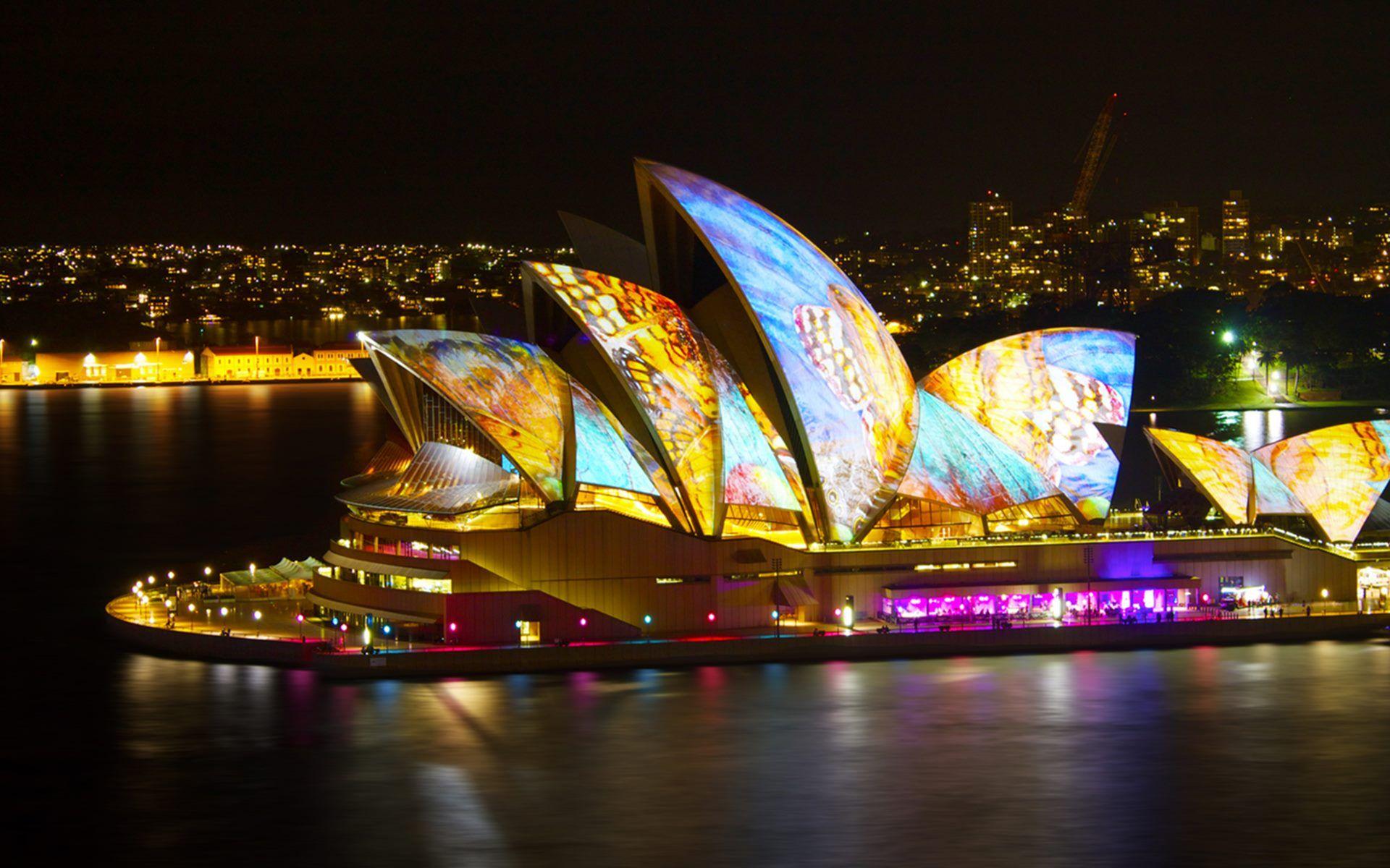 Sydney Opera House At Night Magnificent HD Wallpaper