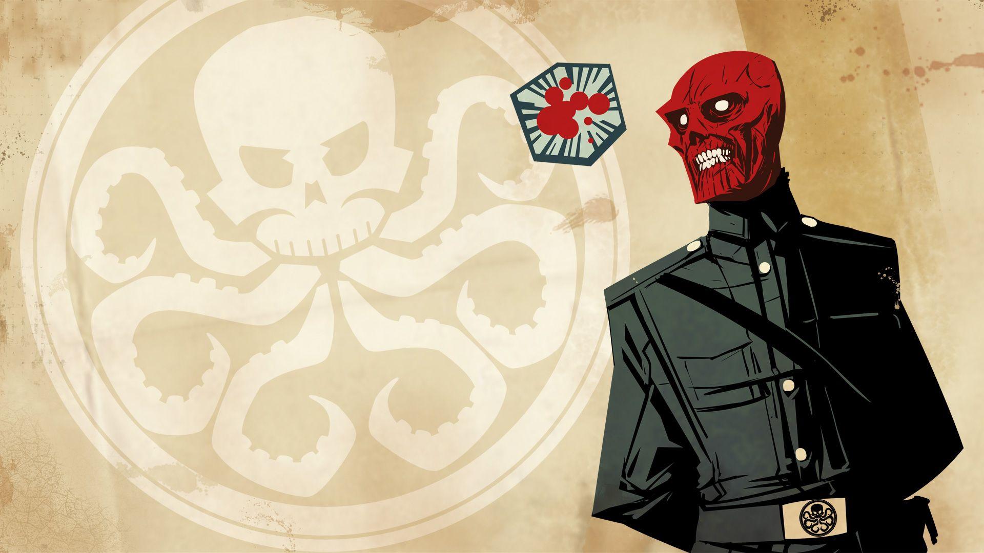 Captain America Red Skull Hydra HD wallpaper