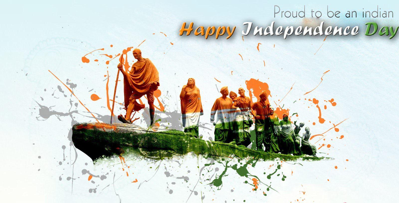 Happy 72th Independence Day of India HD Wallpaper with Quotes