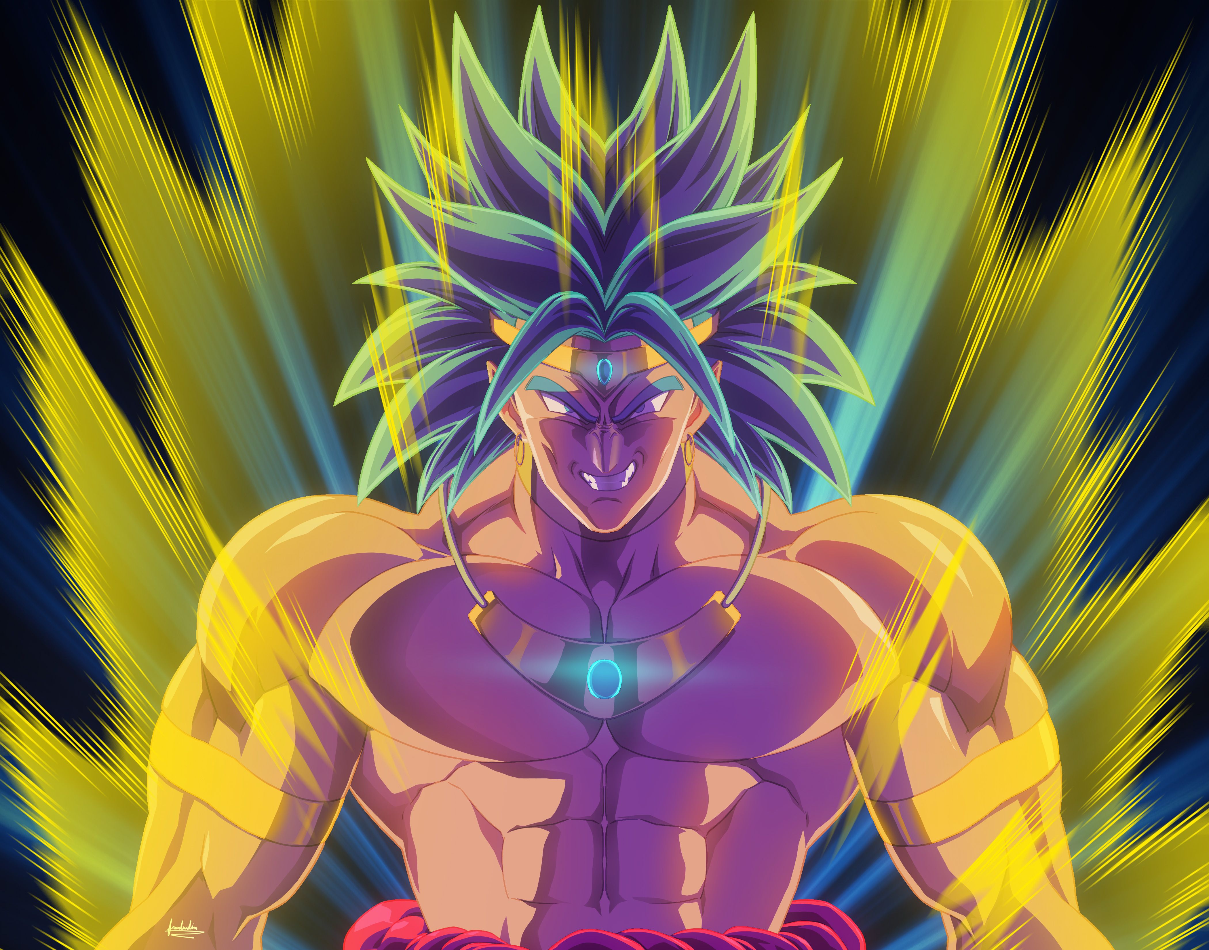 Wallpaper Broly, Dragon Ball Z, 4K, Anime