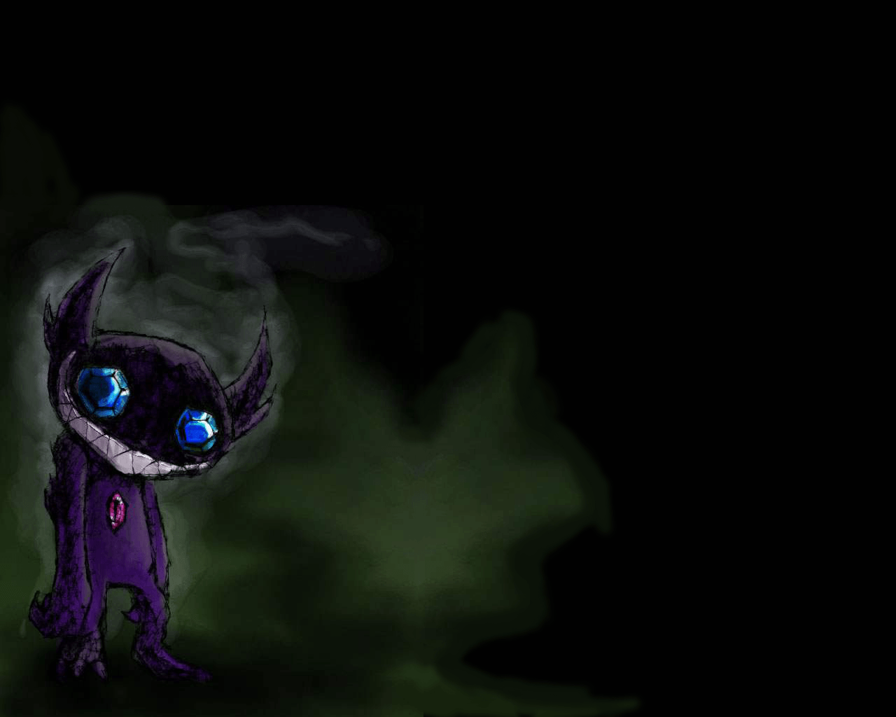 I made a wallpaper version of a awesome Sableye picture
