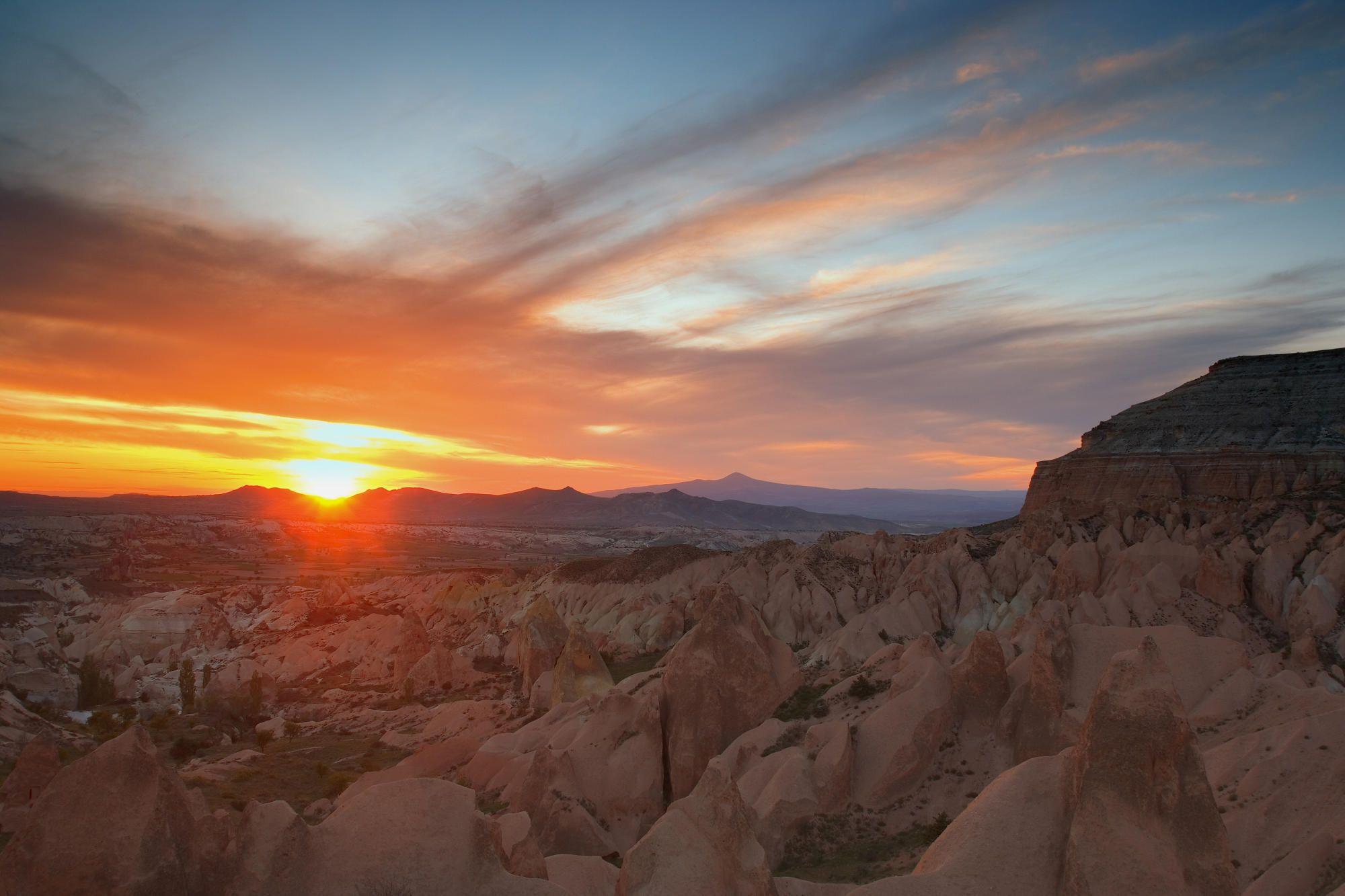 Sunset Badlands National Park South Dakota