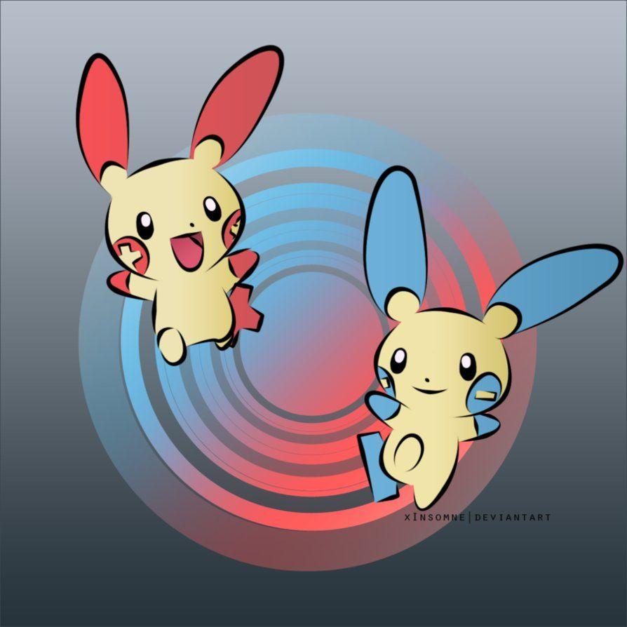 Plusle and Minun. Pokemon