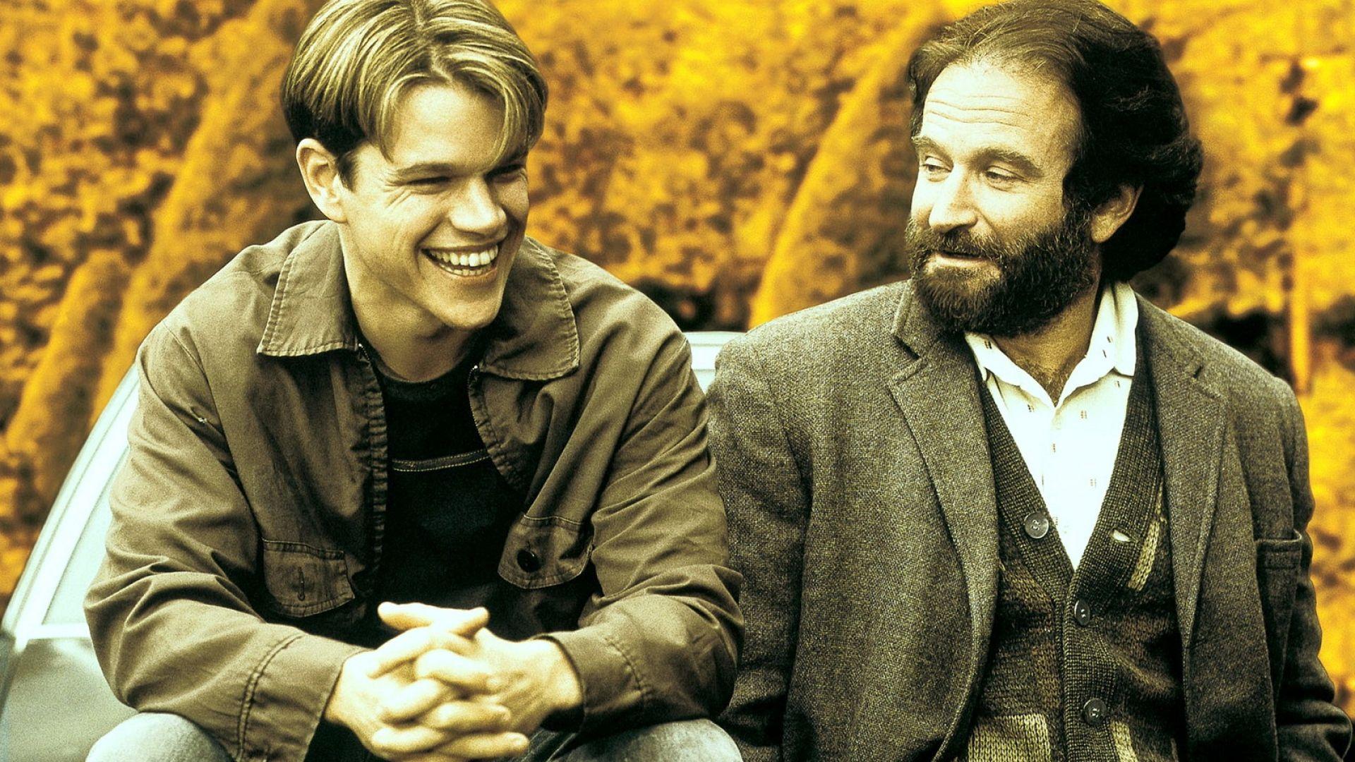 Download Wallpaper 1920x1080 good will hunting, robin williams, matt