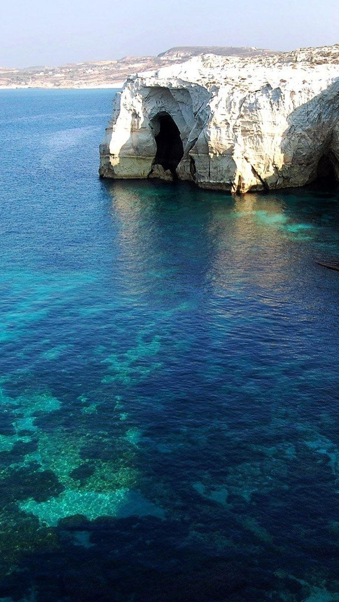 Milos Island Blue Lagoon Android Wallpaper free download