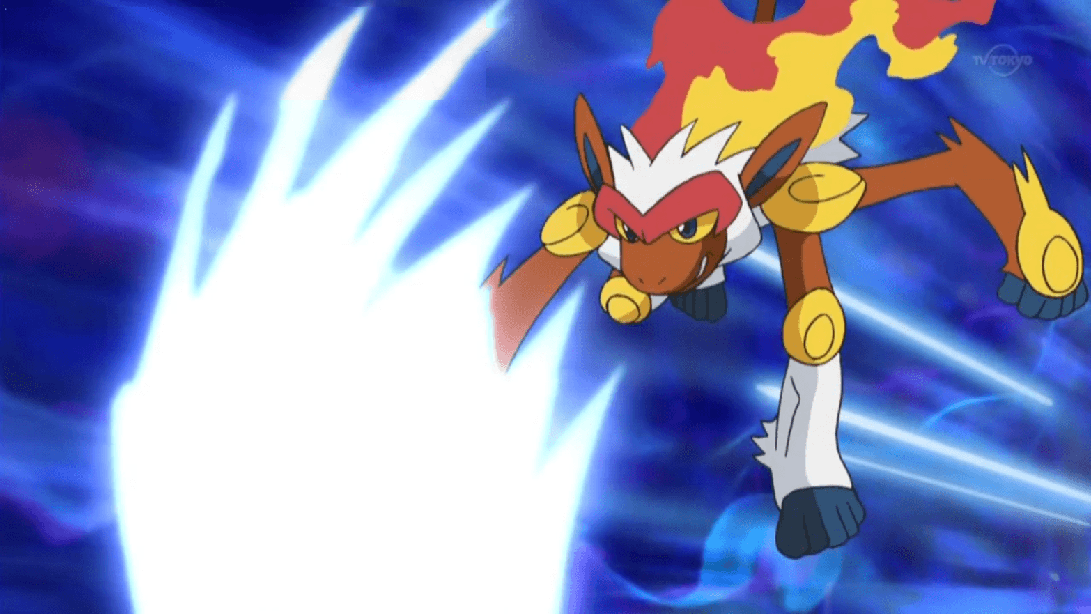 Ash Infernape Mach Punch.png. Pokémon