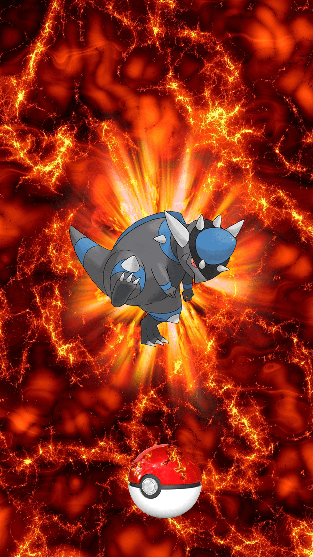 Fire Pokeball Rampardos Rampald 26 Cranidos