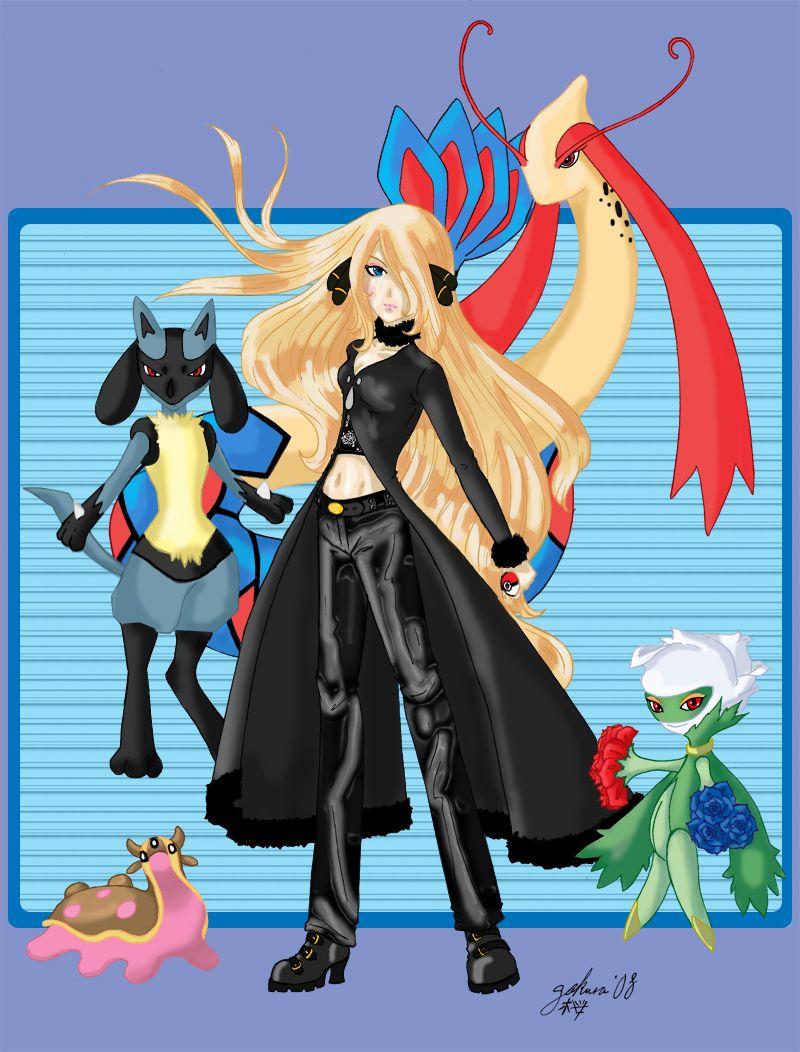 Pokemon Champion Cynthia image Cynthia and Her Team! HD wallpaper