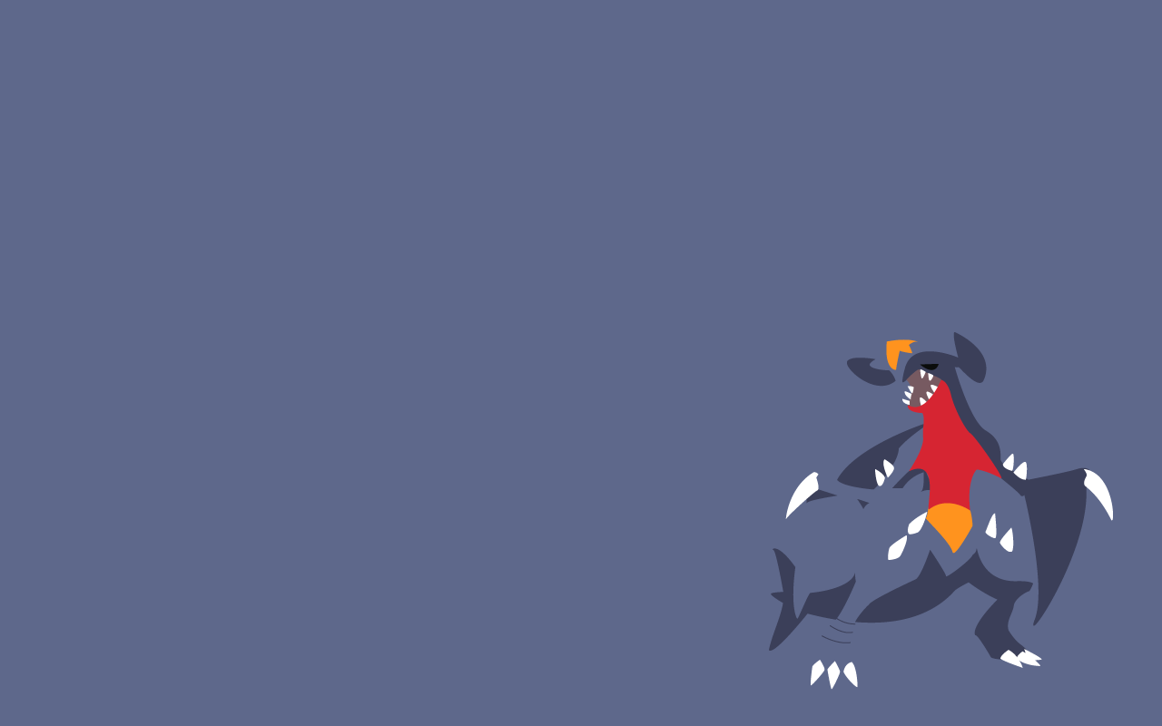 My first vector wallpaper, featuring Garchomp