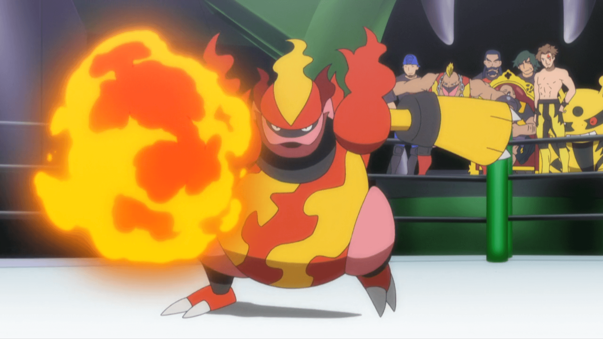 Mad Boober Magmortar Fire Punch.png. Pokémon
