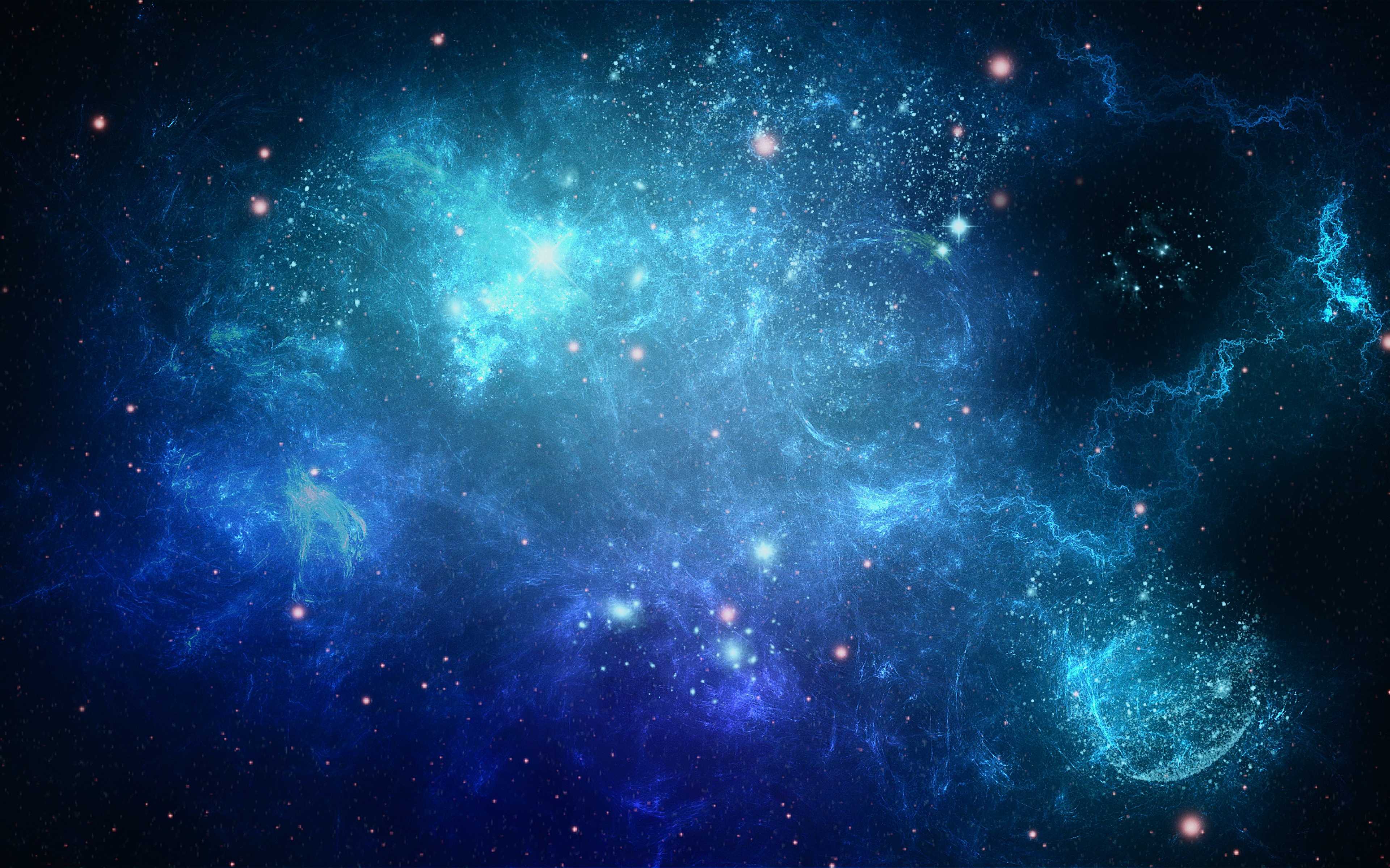 Hd Background Space Star Cluster Galaxy Blue Violet Gas Desktop