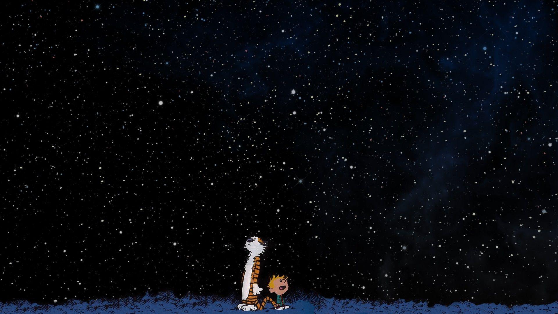 Calvin And Hobbes, Space, Stars Wallpaper HD / Desktop and Mobile